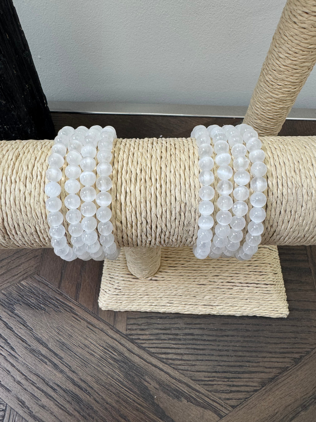 🤍 Selenite 6mm Crystal Bracelet – Cleansing, Clarity & Light