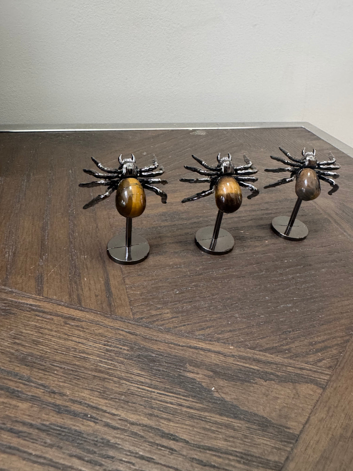 🐅 Tiger’s Eye Crystal Spiders ✨