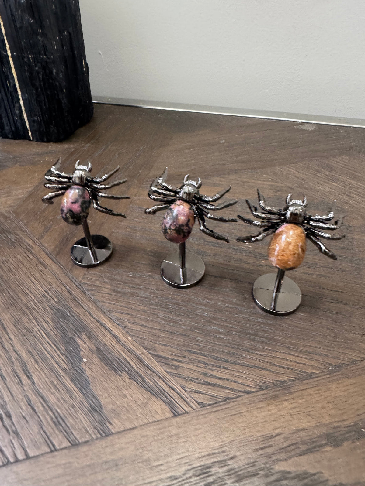 🕷️ Rhodonite Crystal Spiders ✨