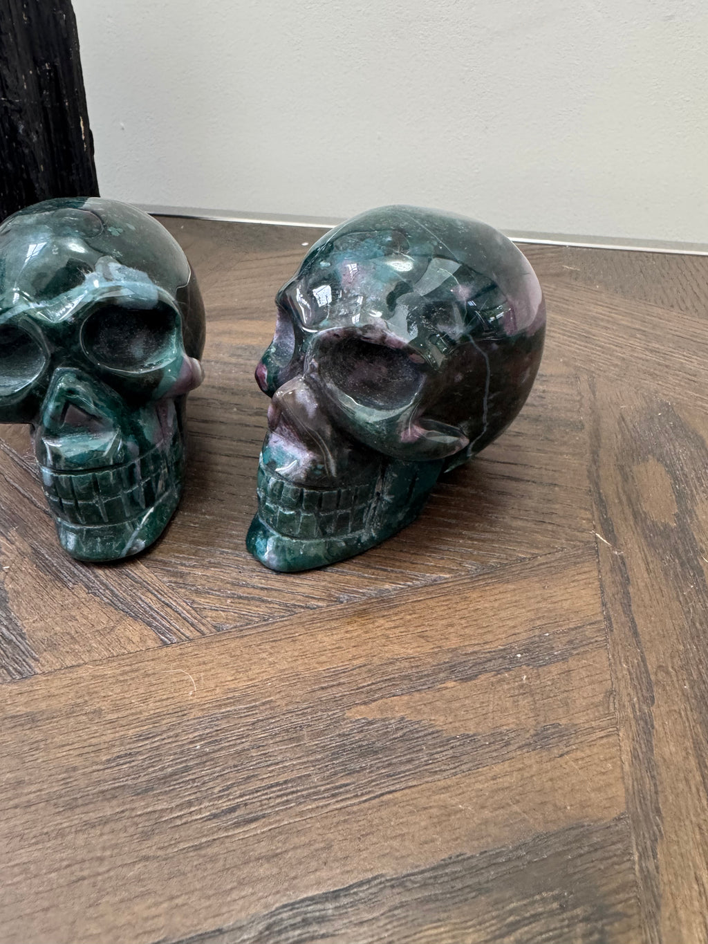 🌊 Ocean Jasper Skull – Renewal, Positivity & Emotional Balance