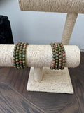 🌿 Unakite 6mm Crystal Bracelet – Balance, Growth & Emotional Renewal