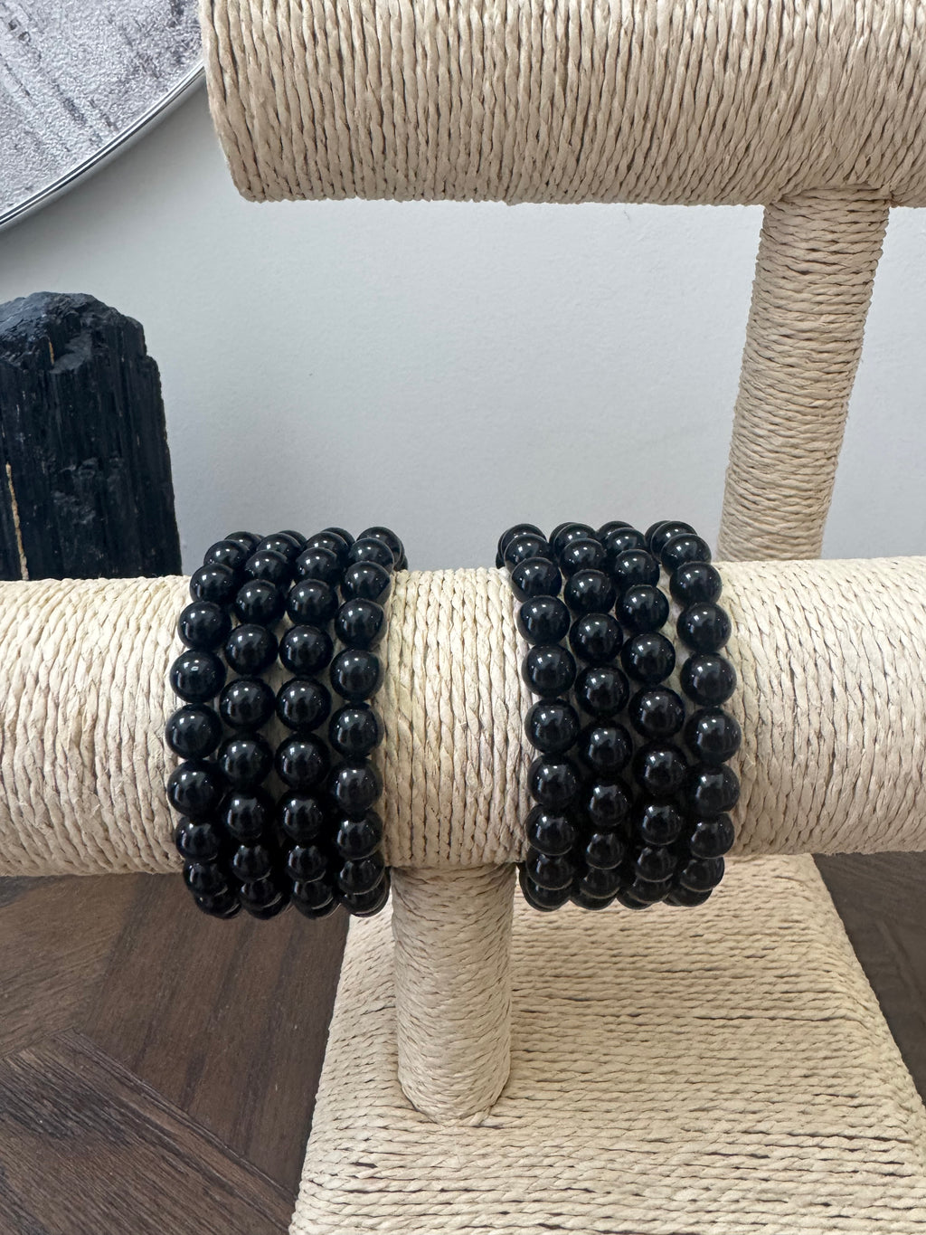 🖤 Black Tourmaline 8mm Crystal Bracelet – Protection & Grounding