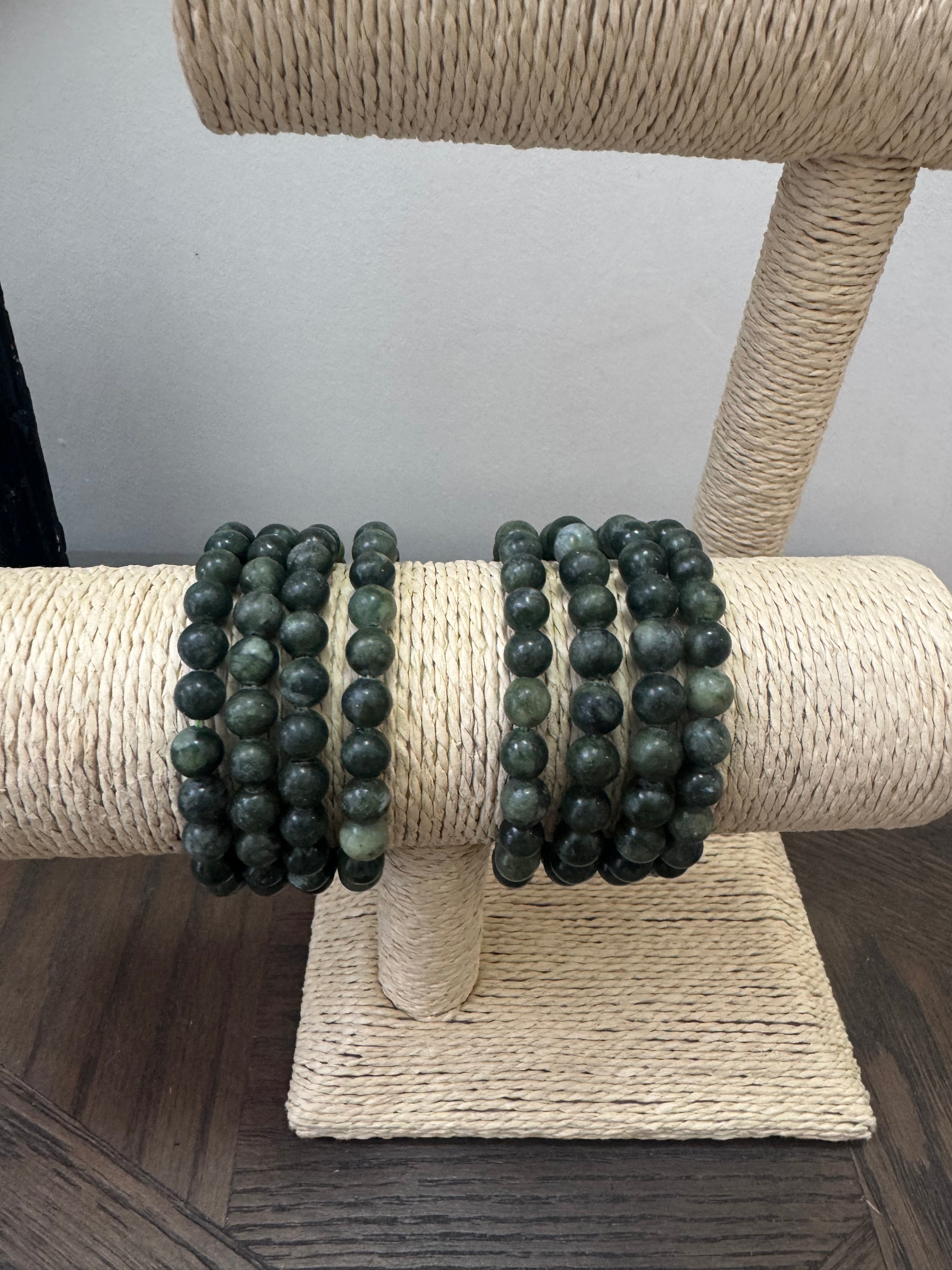 💚 Green Jade 8mm Crystal Bracelet – Luck, Prosperity & Harmony