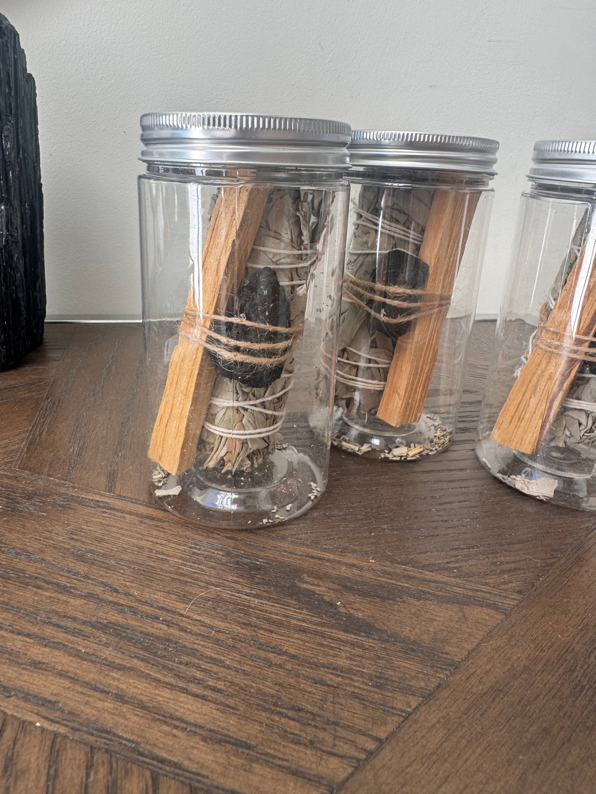 🖤🌿 Black Tourmaline, White Sage & Palo Santo Cleansing Ritual Jar ✨