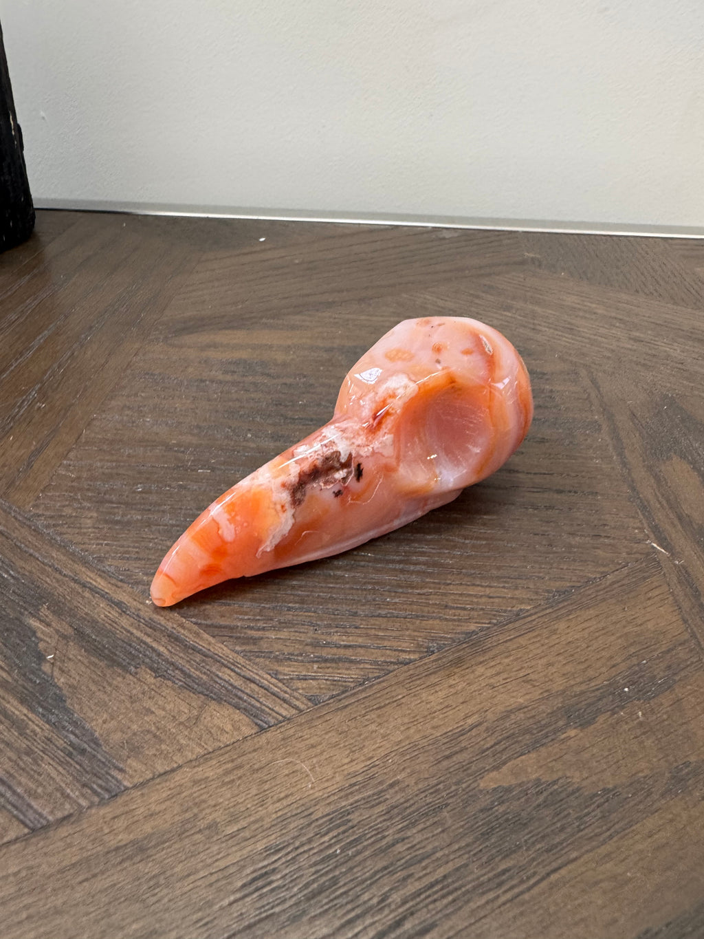 🔥 Carnelian Raven Skull – Confidence, Passion & Personal Power