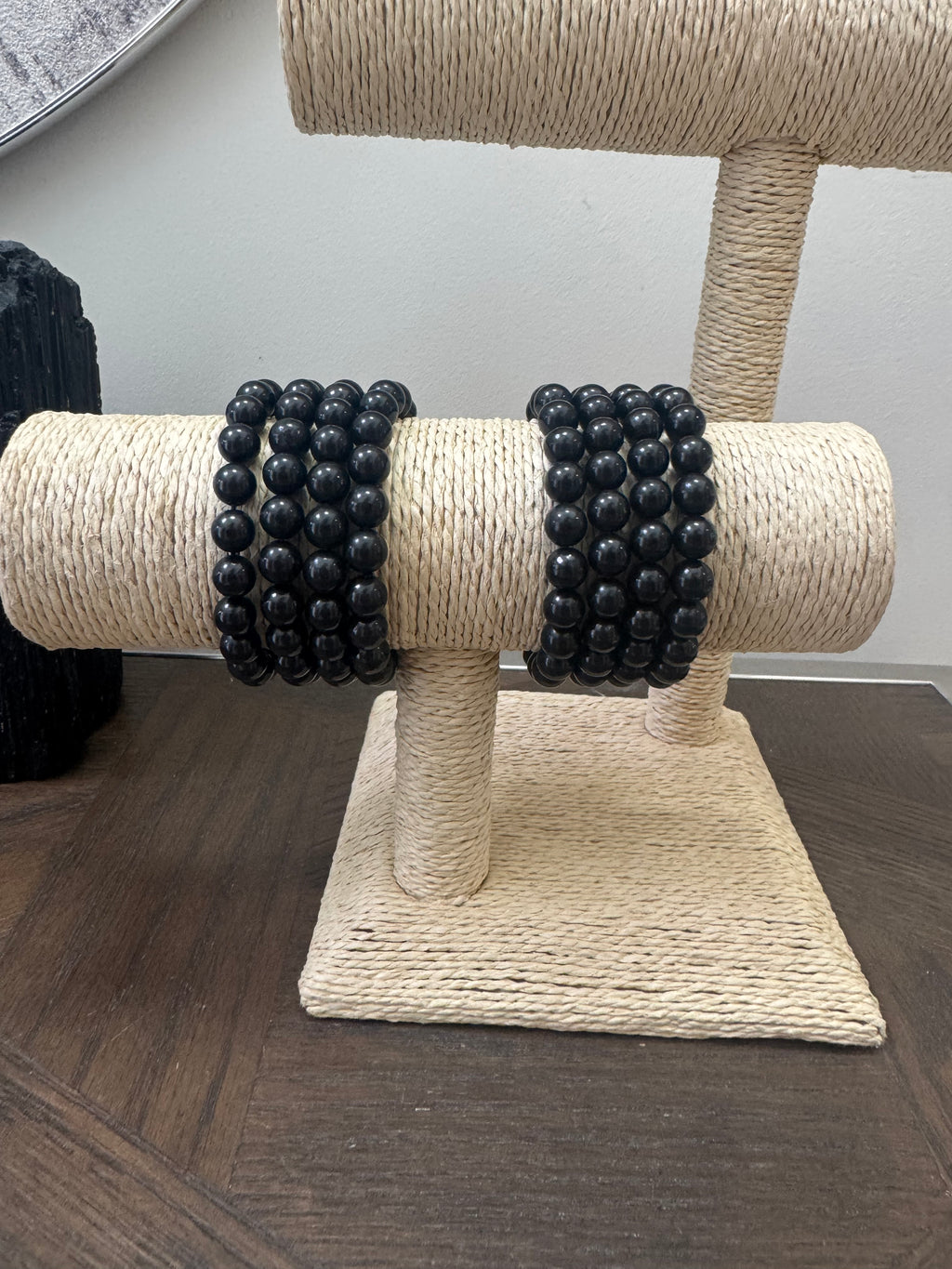 🖤 Shungite 8mm Crystal Bracelet – Protection, Grounding & Purification