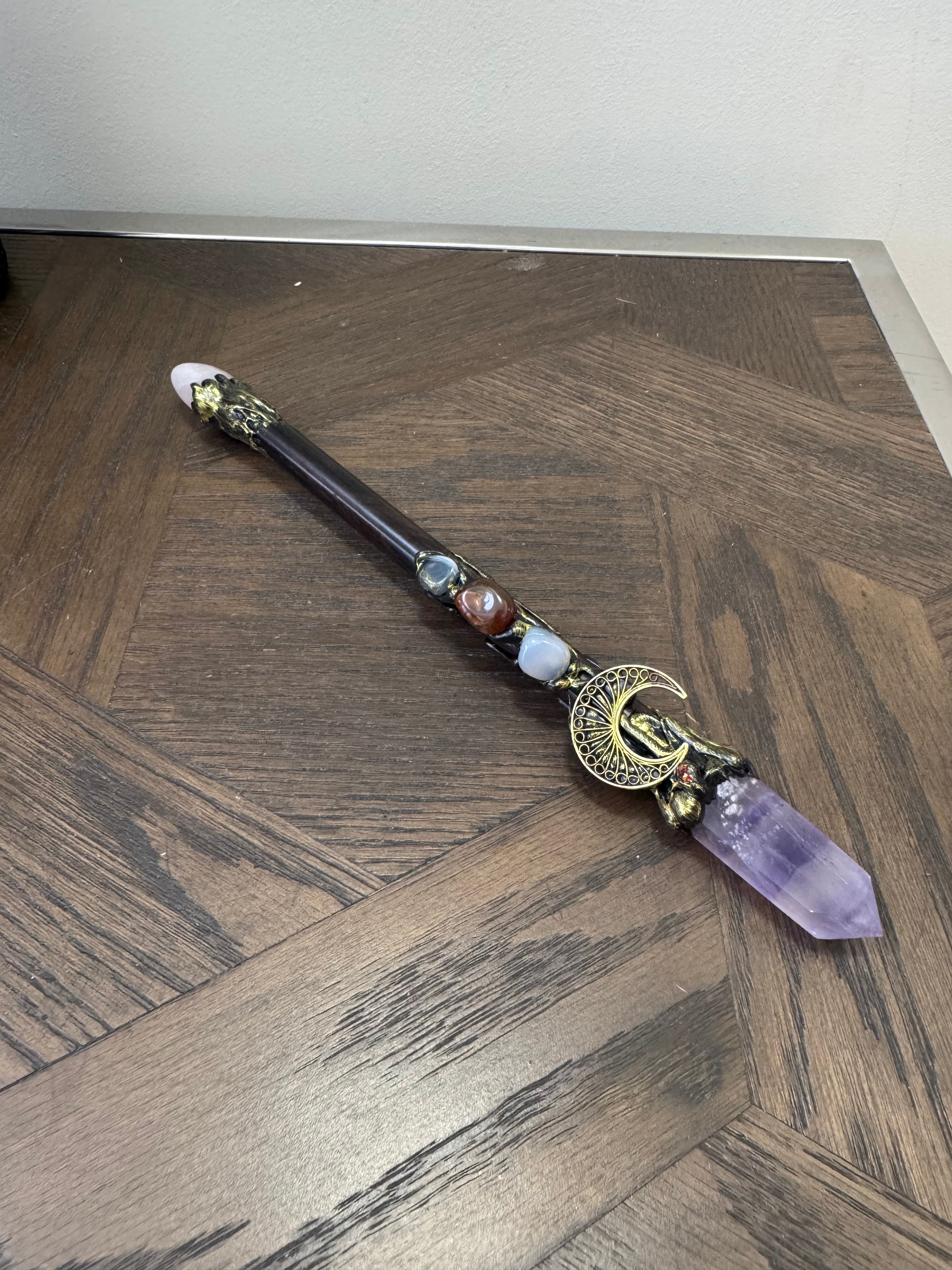 🔮 Crystal Ritual Wand – The Intuition & Divine Guidance Wand