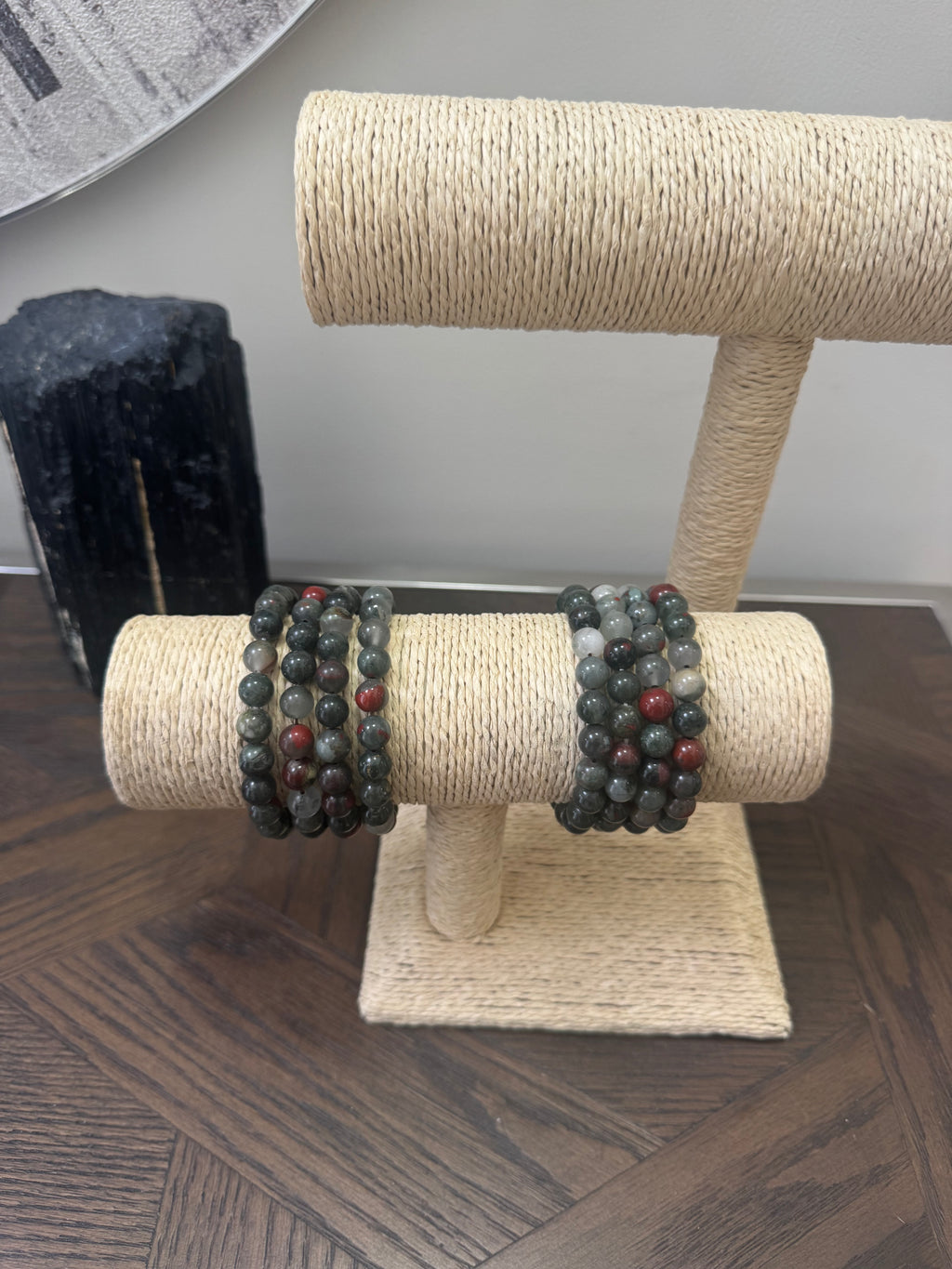 🐉 Dragon Blood Jasper 8mm Crystal Bracelet – Strength, Courage & Vitality