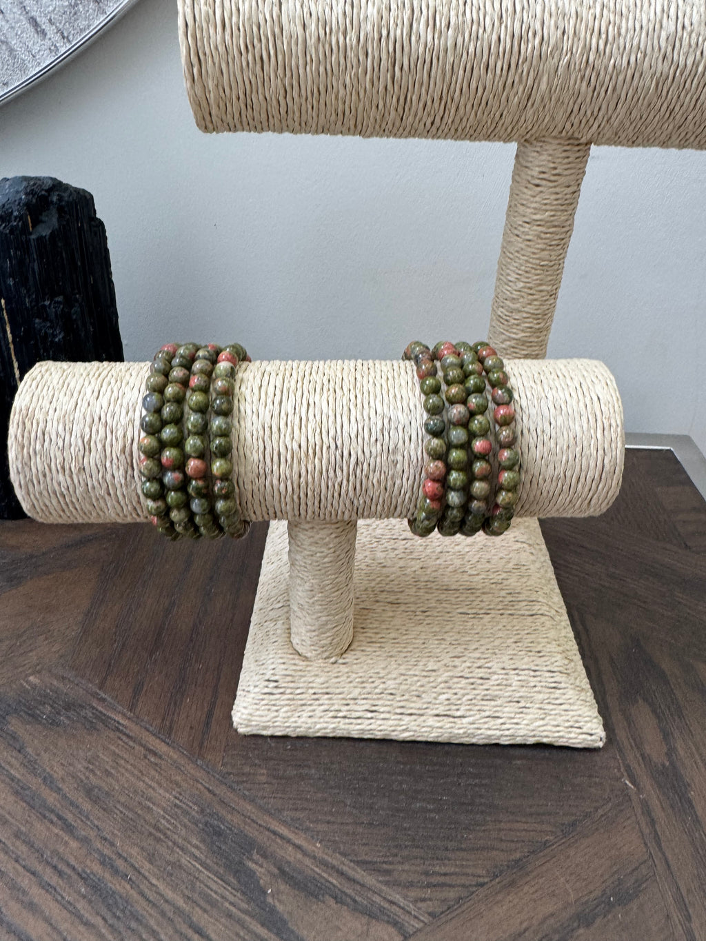 🌿 Unakite 6mm Crystal Bracelet – Balance, Growth & Emotional Renewal