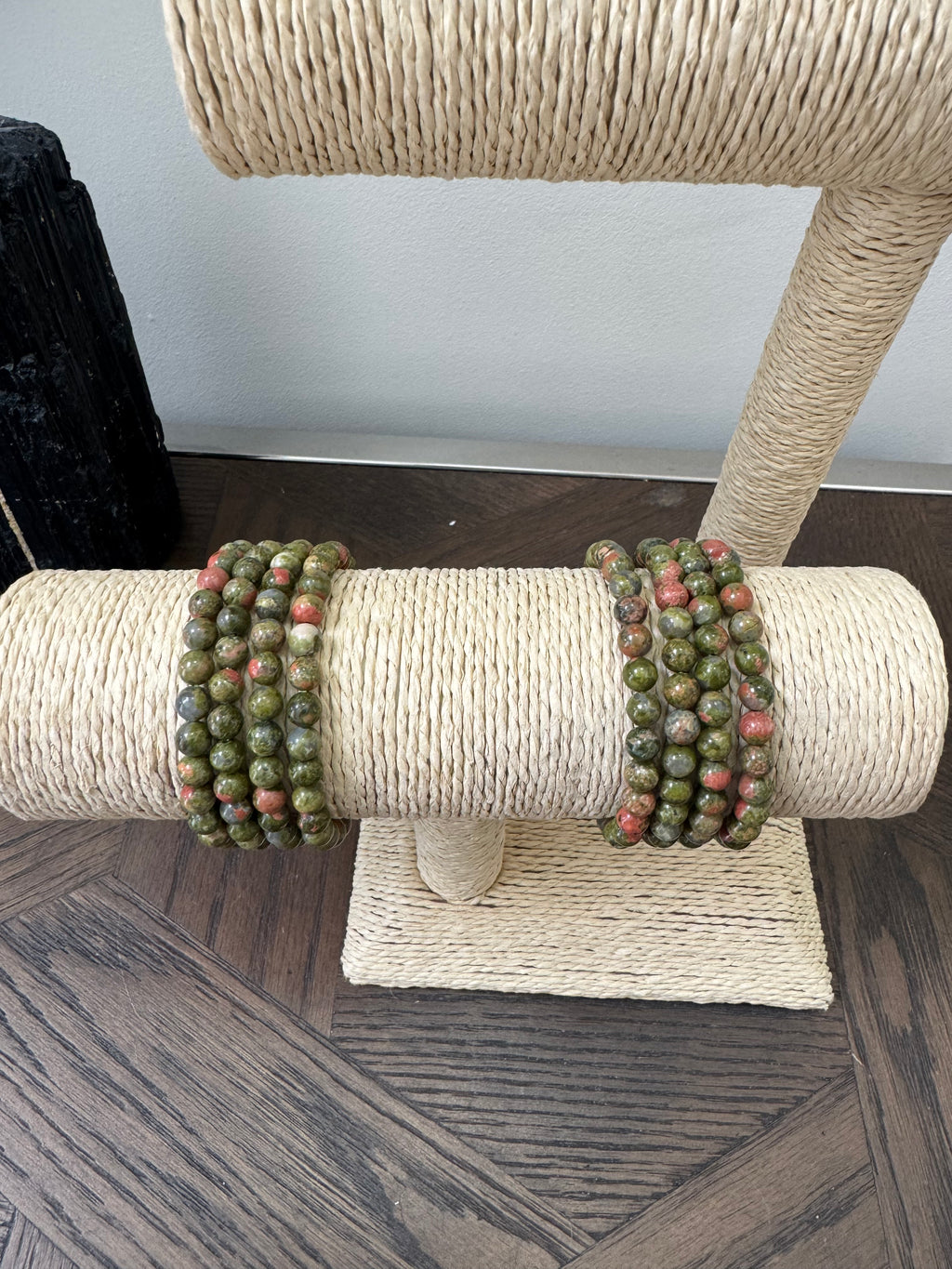 🌿 Unakite 6mm Crystal Bracelet – Balance, Growth & Emotional Renewal