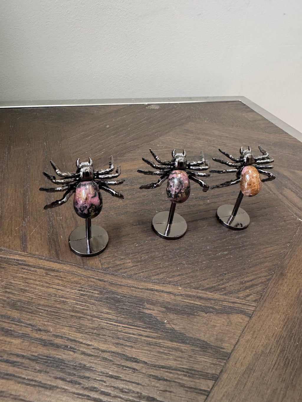 🕷️ Rhodonite Crystal Spiders ✨