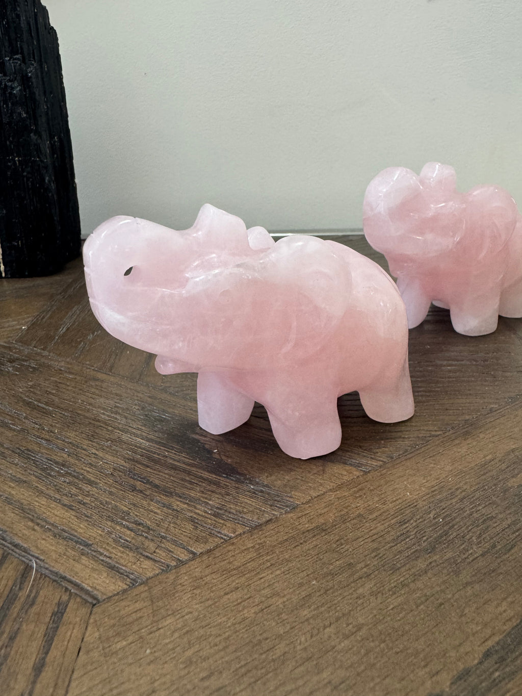 🐘 Rose Quartz Elephant – Love, Luck & Gentle Strength