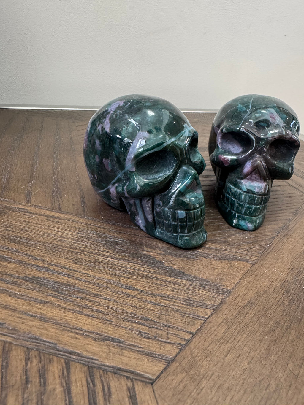 🌊 Ocean Jasper Skull – Renewal, Positivity & Emotional Balance