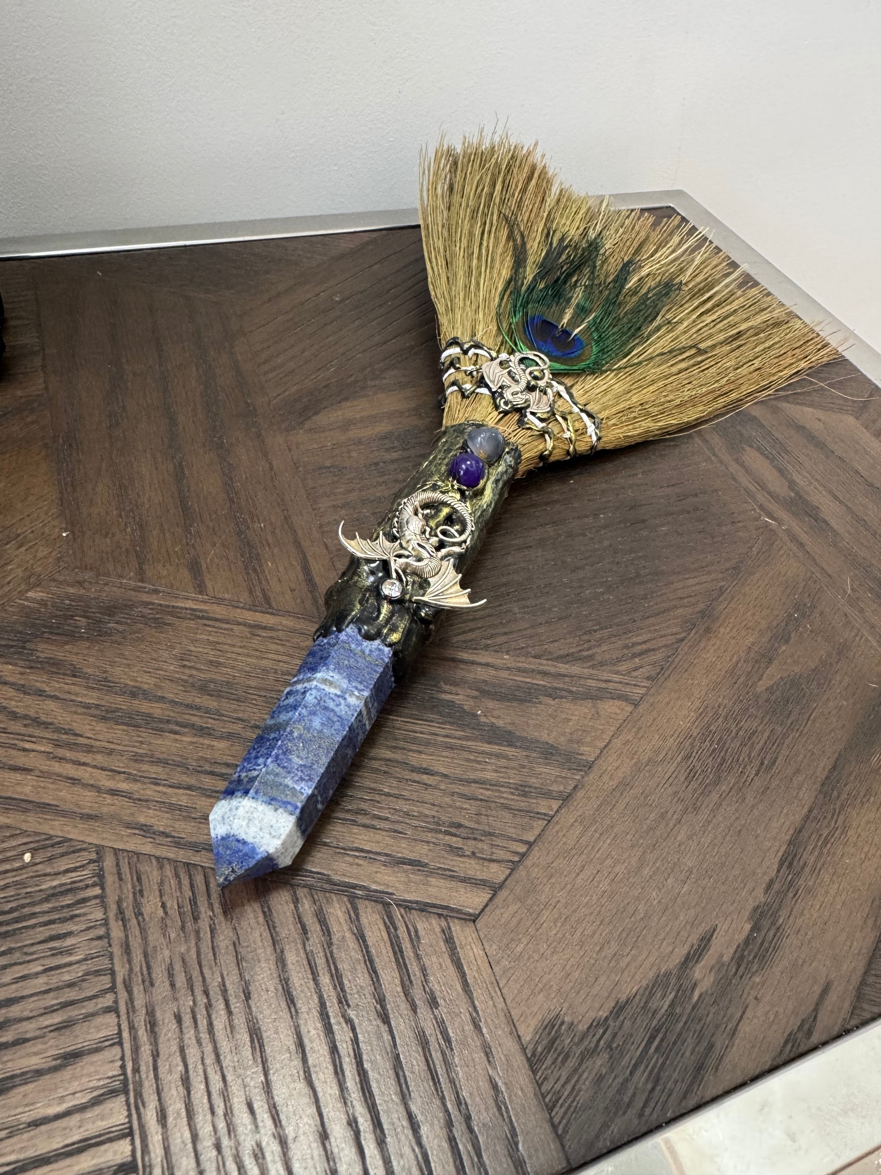 💙 Lapis Lazuli Ritual Besom – The Wisdom & Truth Broom
