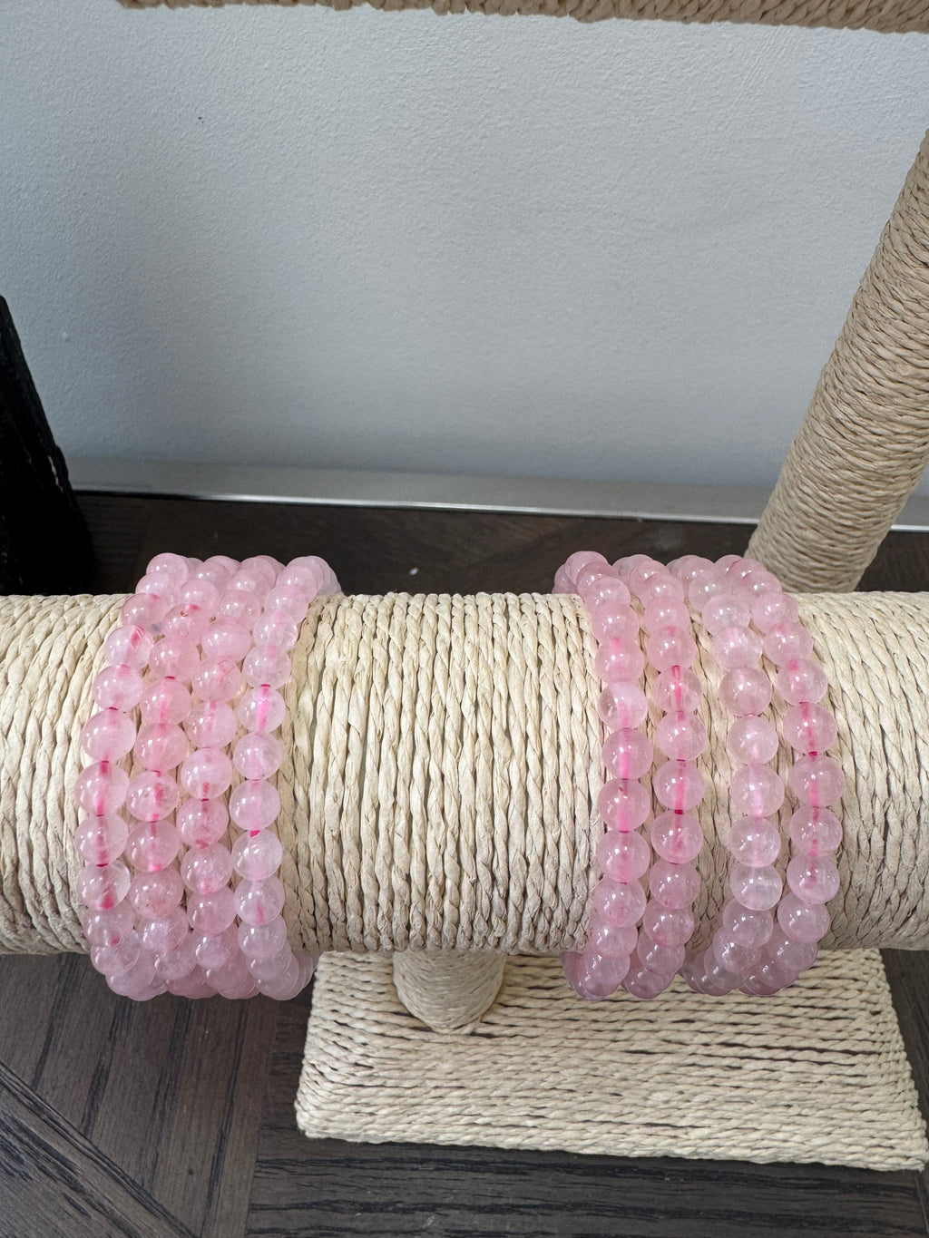 🌸 Rose Quartz 6mm Crystal Bracelet – Love, Self-Love & Emotional Harmony