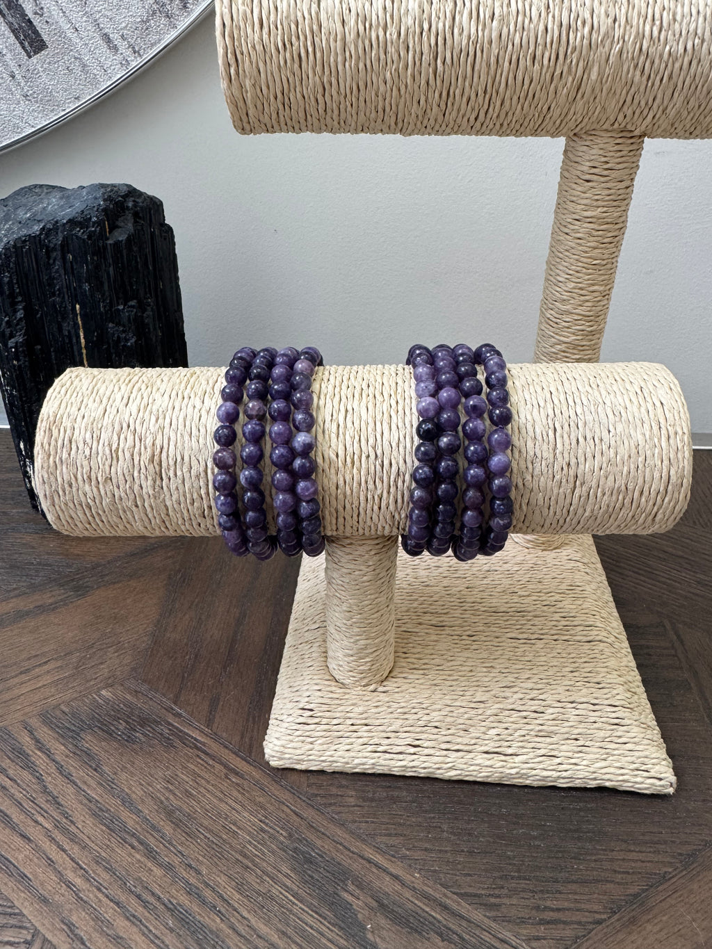 💜 Lepidolite 6mm Crystal Bracelet – Calm, Balance & New Beginnings