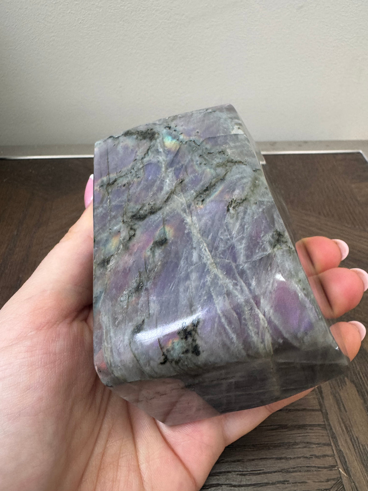 💜🌈 Labradorite Freeform – Purple Flash ✨