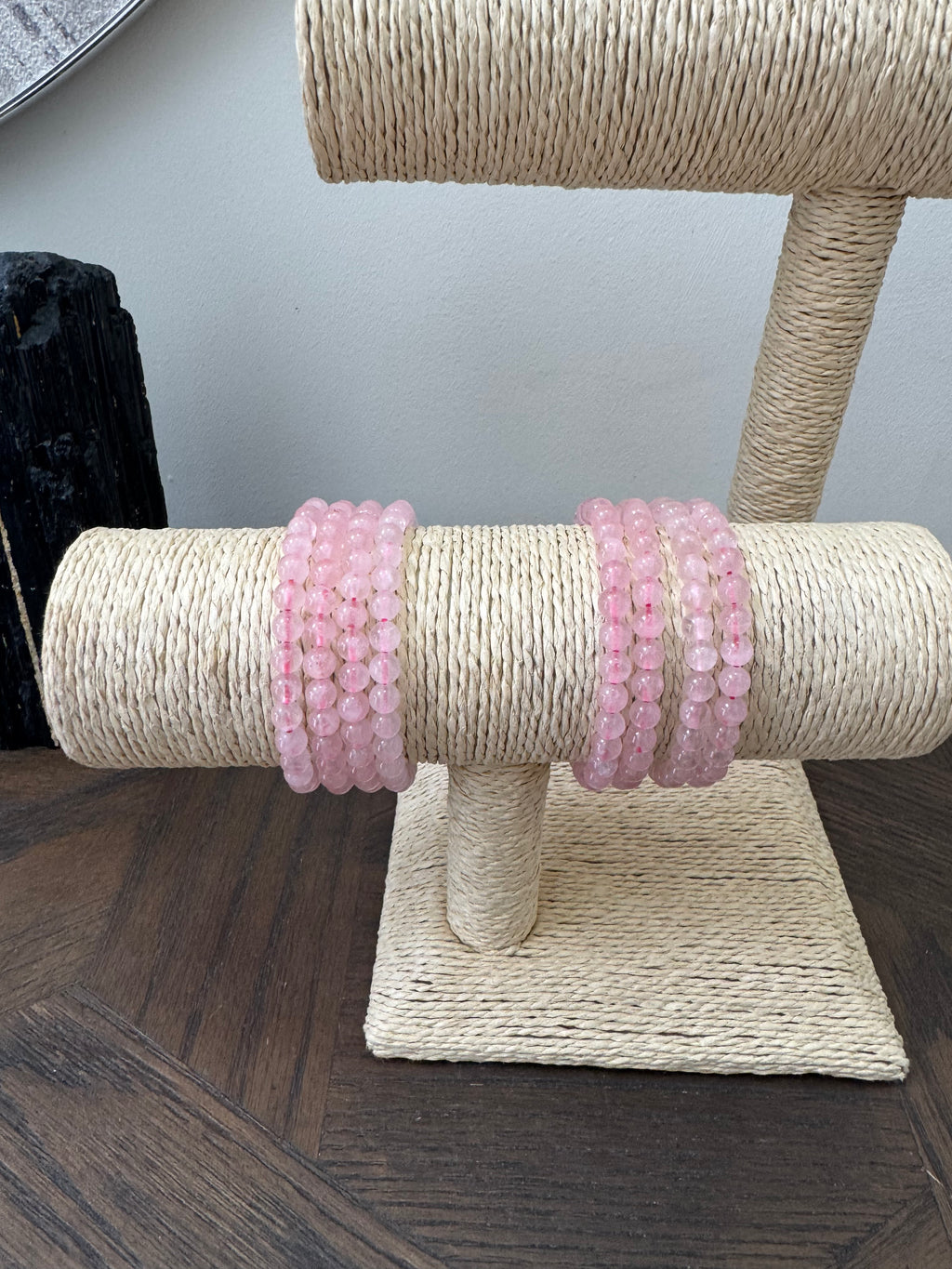 🌸 Rose Quartz 6mm Crystal Bracelet – Love, Self-Love & Emotional Harmony