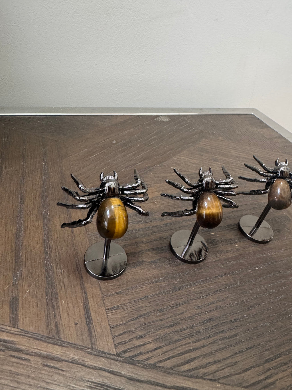 🐅 Tiger’s Eye Crystal Spiders ✨