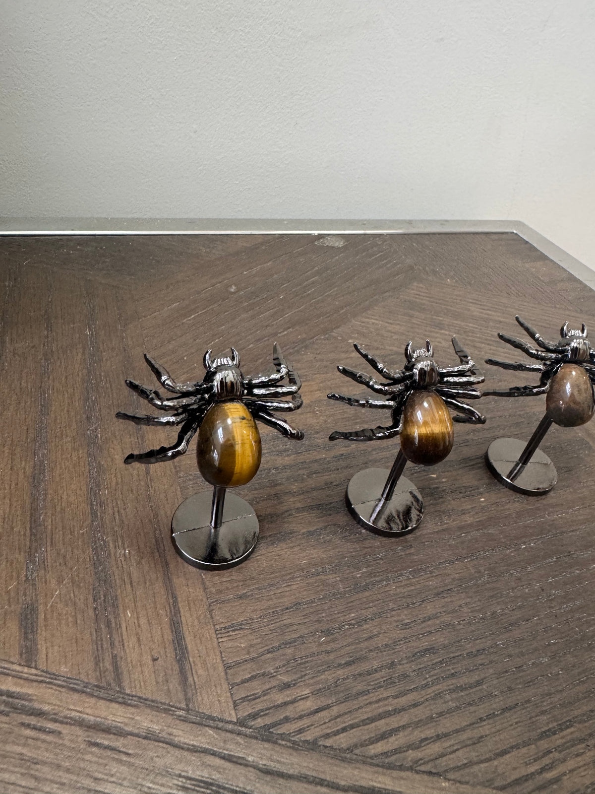 🐅 Tiger’s Eye Crystal Spiders ✨