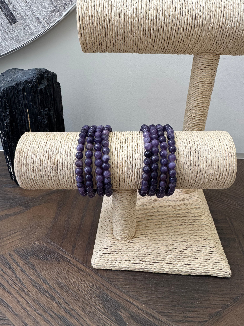 💜 Lepidolite 6mm Crystal Bracelet – Calm, Balance & New Beginnings