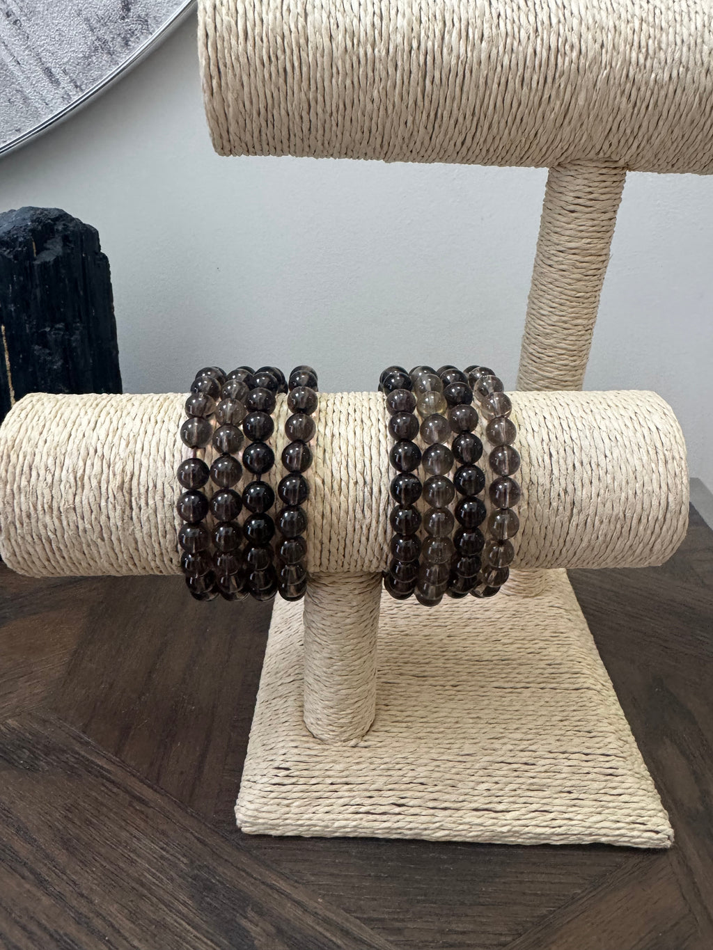 🤎 Smoky Quartz 8mm Crystal Bracelet – Grounding, Protection & Release