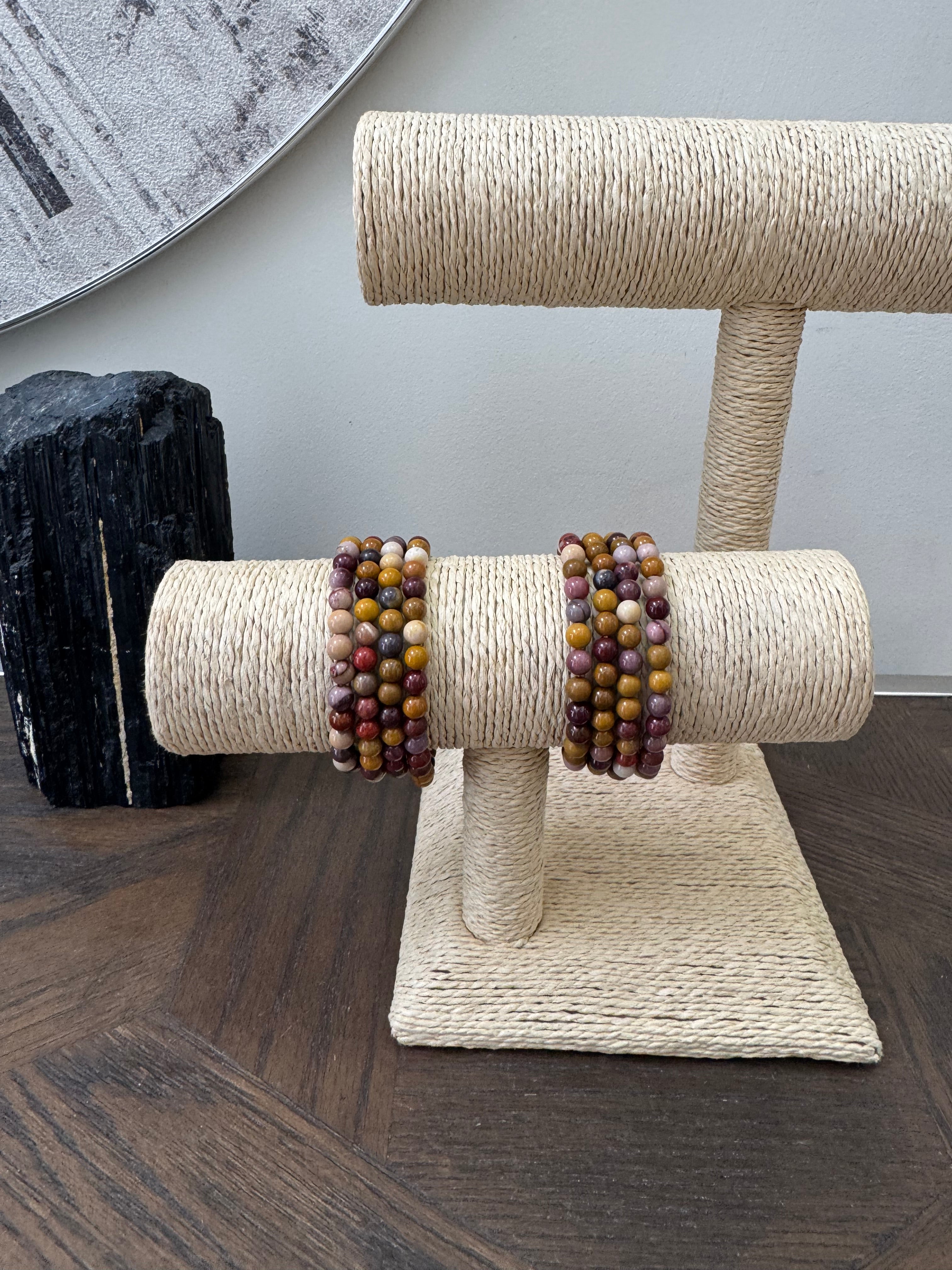 🍂 Mookaite 6mm Crystal Bracelet – Courage, Confidence & New Beginnings