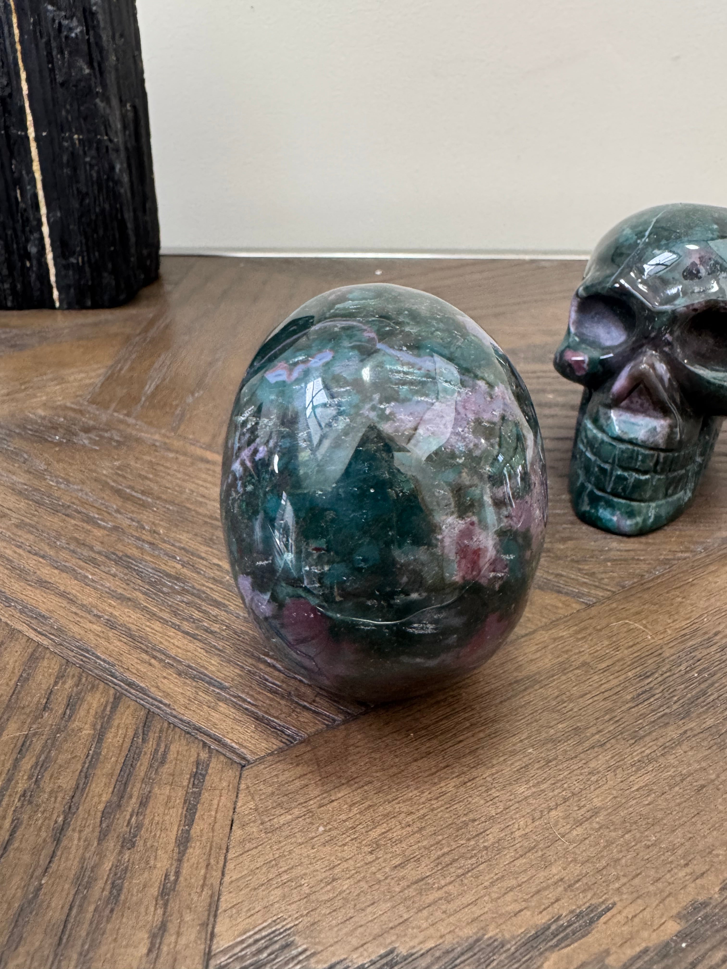 🌊 Ocean Jasper Skull – Renewal, Positivity & Emotional Balance