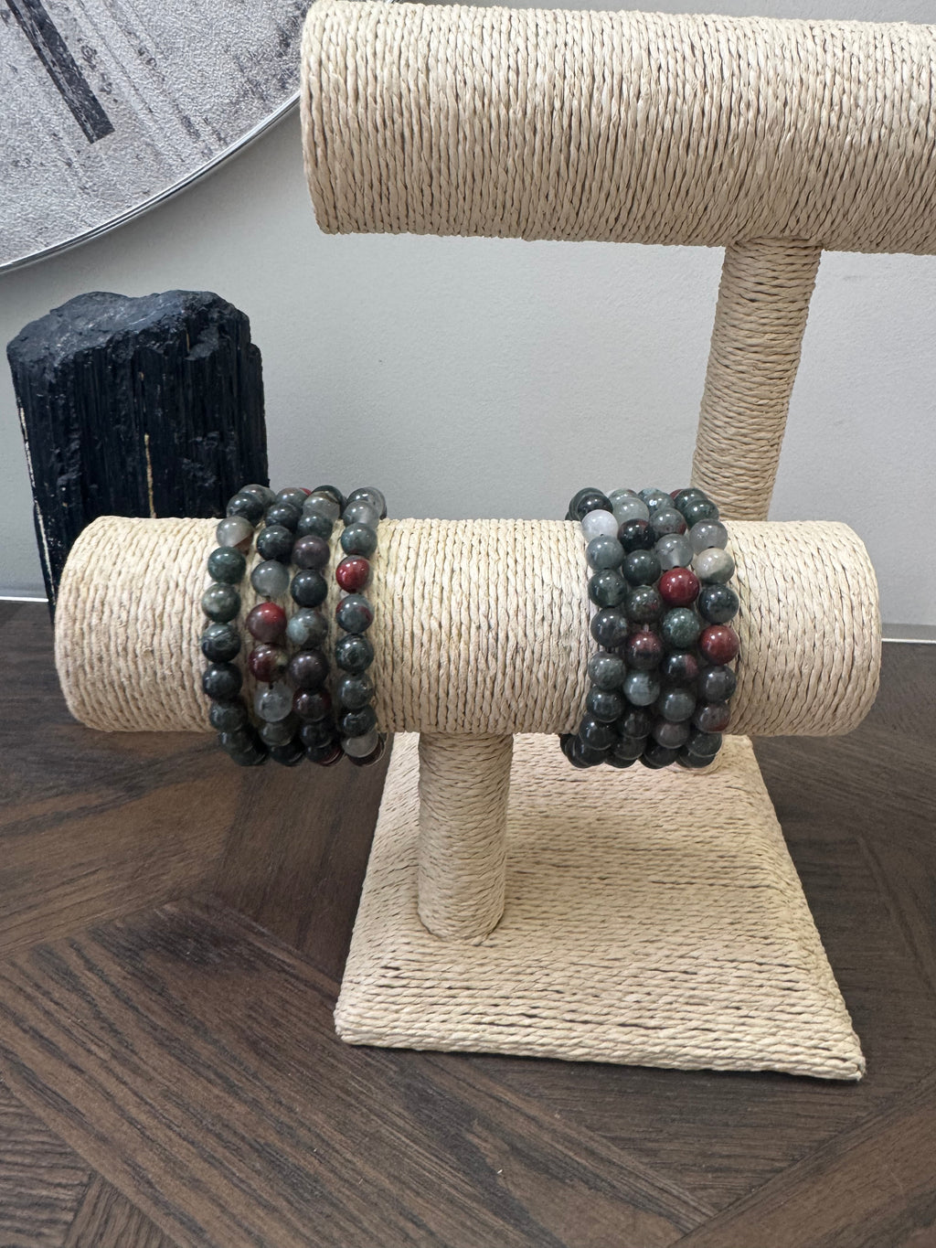 🐉 Dragon Blood Jasper 8mm Crystal Bracelet – Strength, Courage & Vitality
