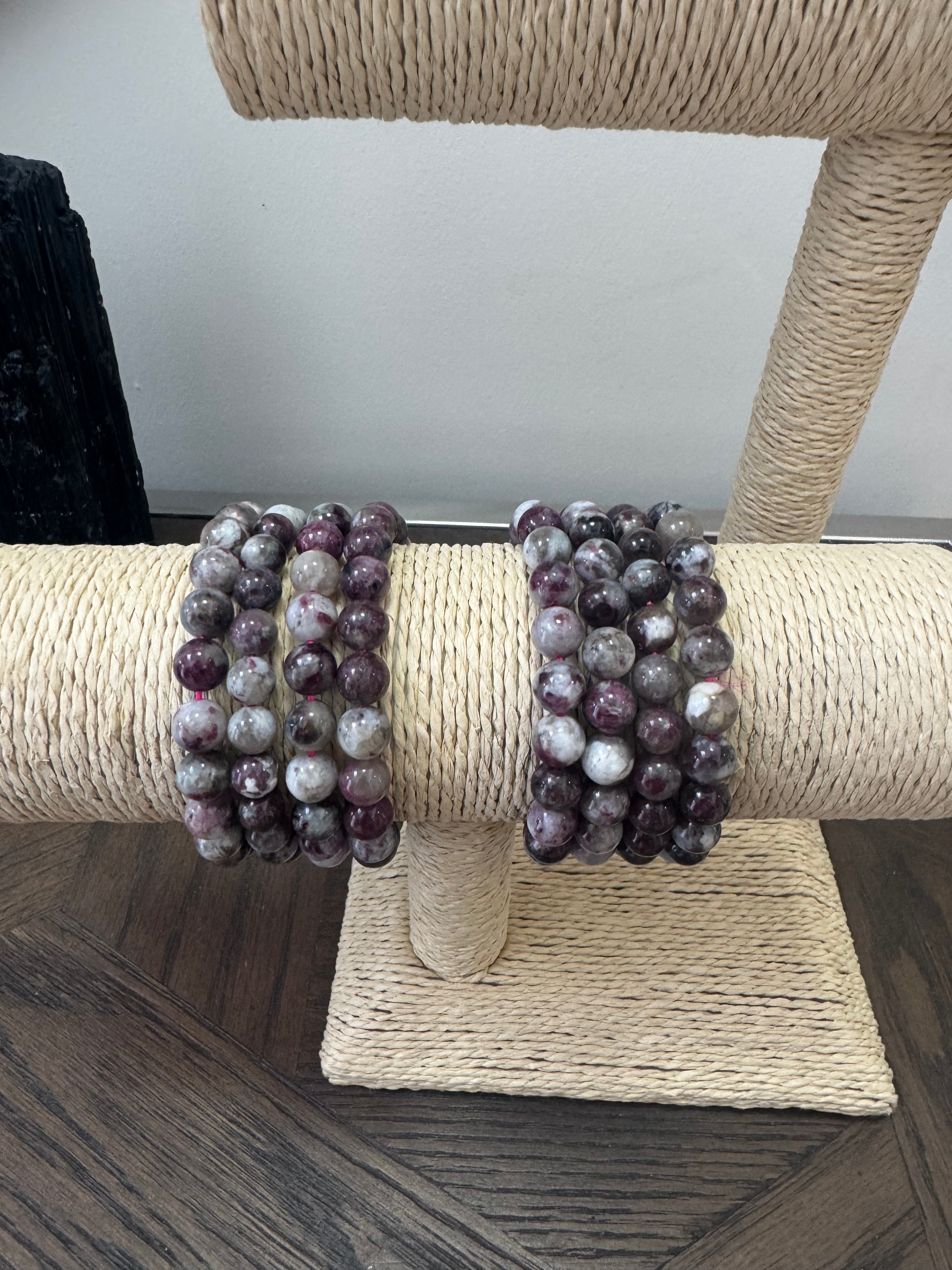 💗 Pink Tourmaline 8mm Crystal Bracelet – Heart Healing, Love & Emotional Balance