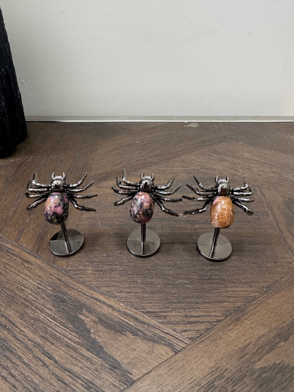🕷️ Rhodonite Crystal Spiders ✨