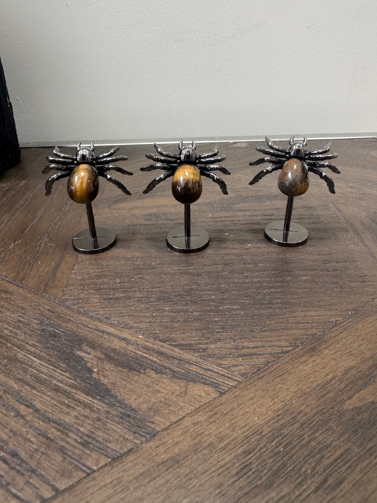 🐅 Tiger’s Eye Crystal Spiders ✨