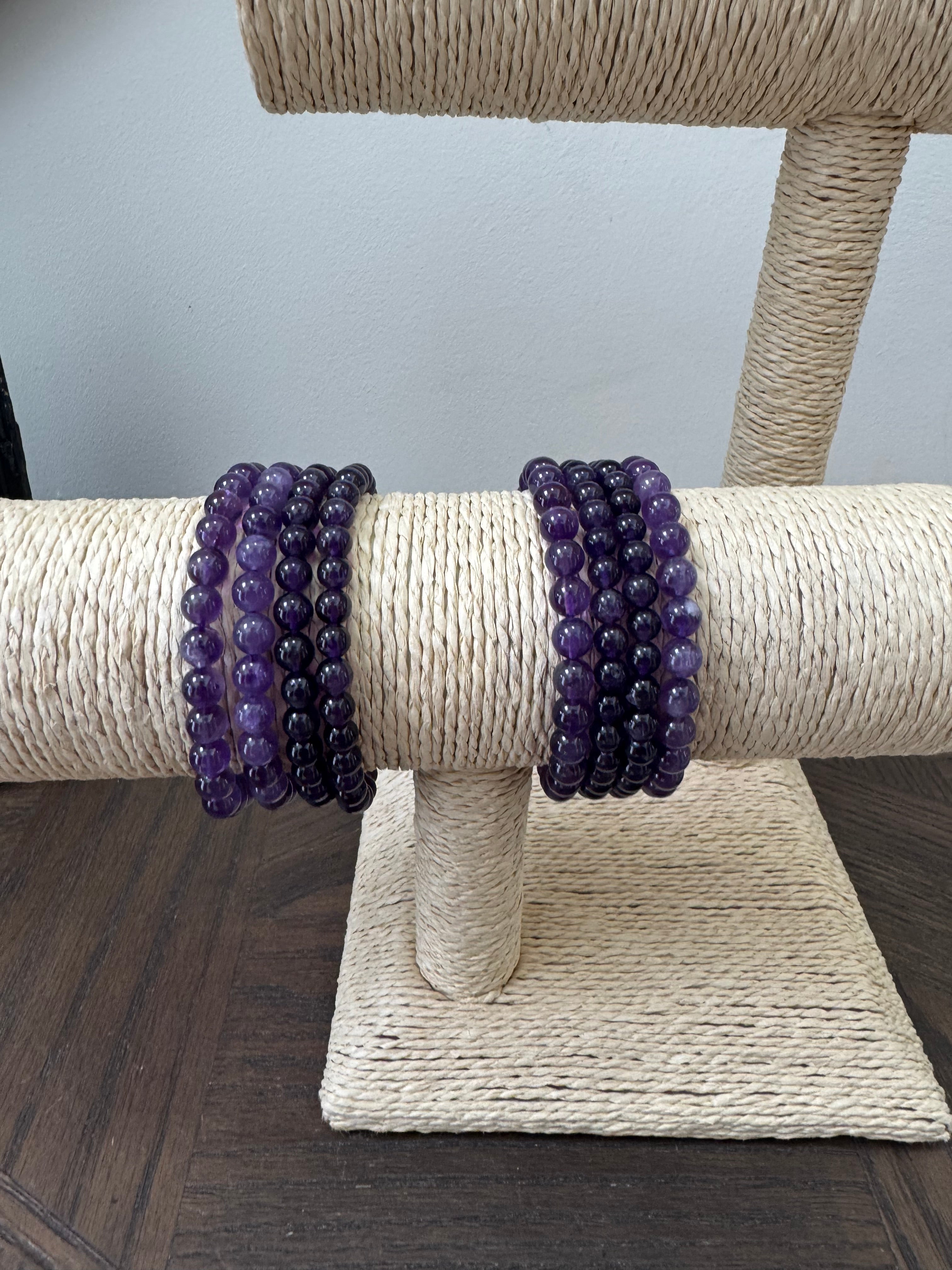 💜 Amethyst 6mm Crystal Bracelet – Peace, Protection & Intuition