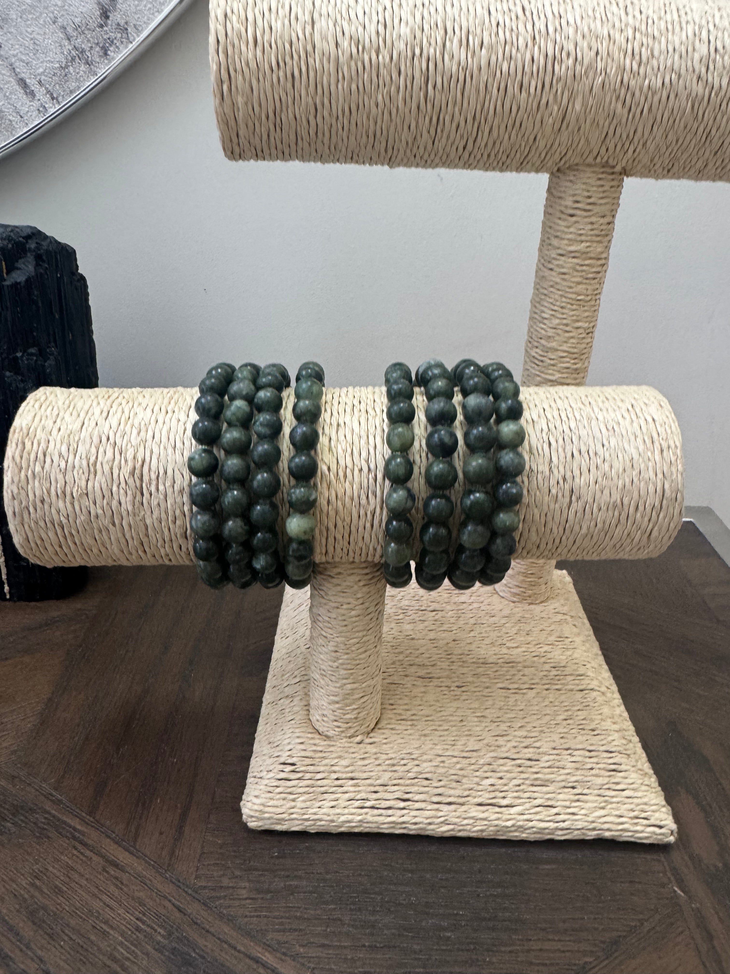 💚 Green Jade 8mm Crystal Bracelet – Luck, Prosperity & Harmony