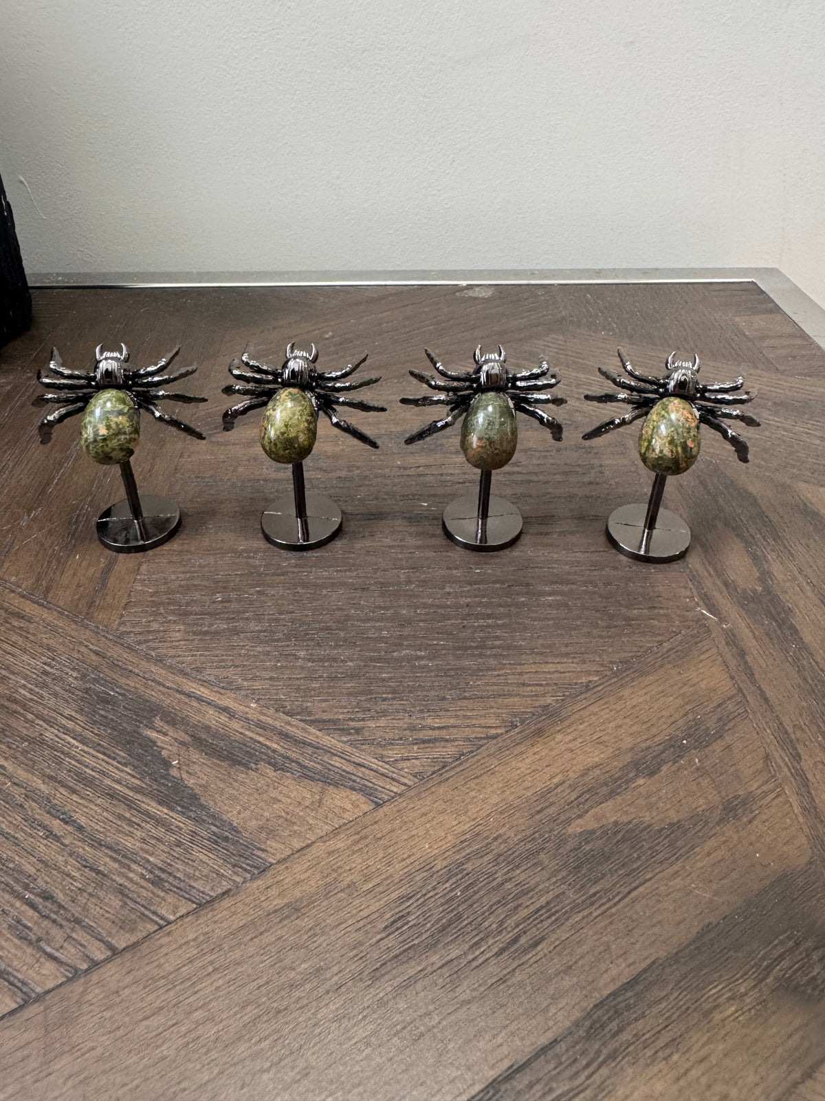 🕷️ Unakite Crystal Spiders ✨