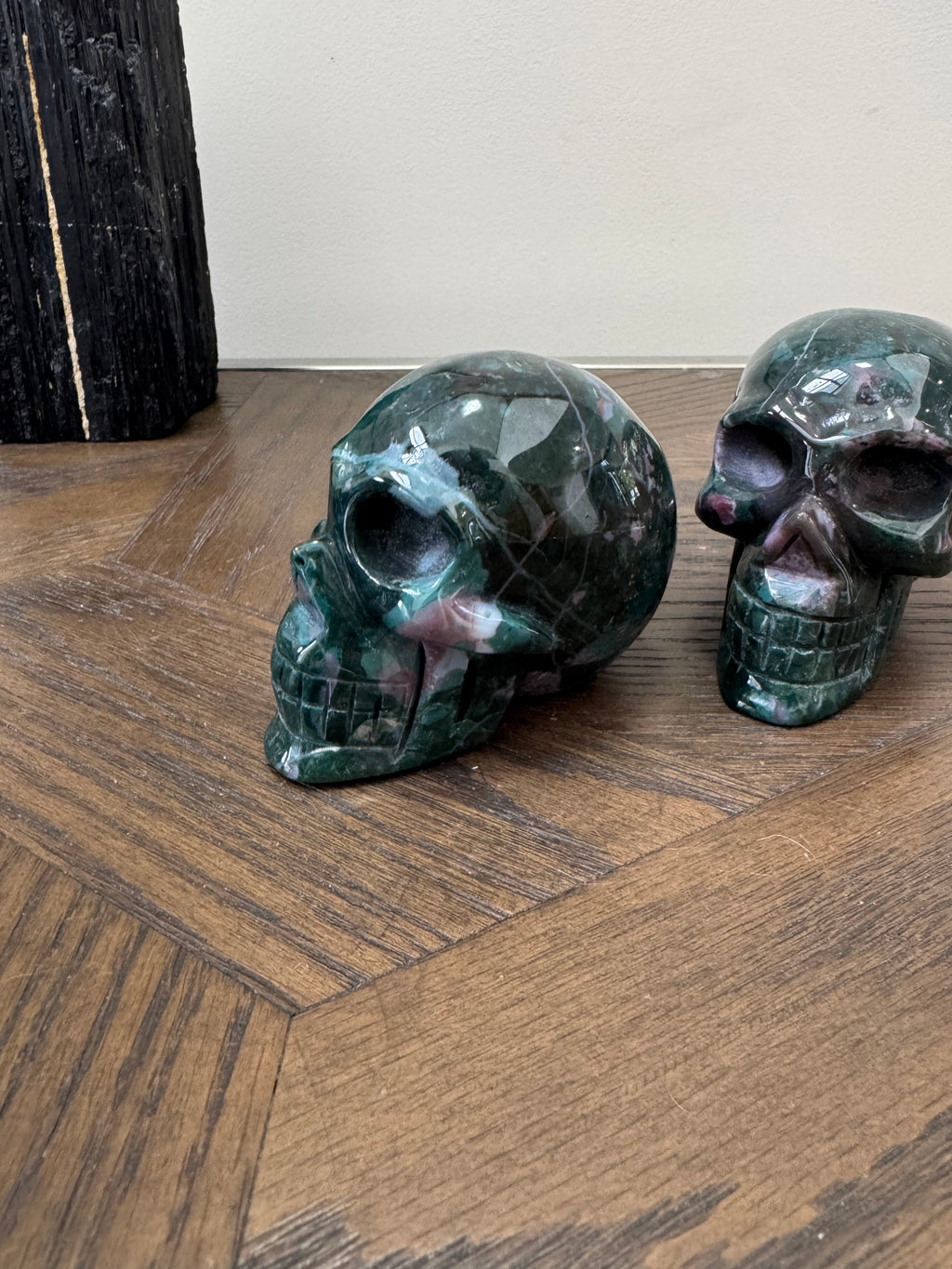 🌊 Ocean Jasper Skull – Renewal, Positivity & Emotional Balance