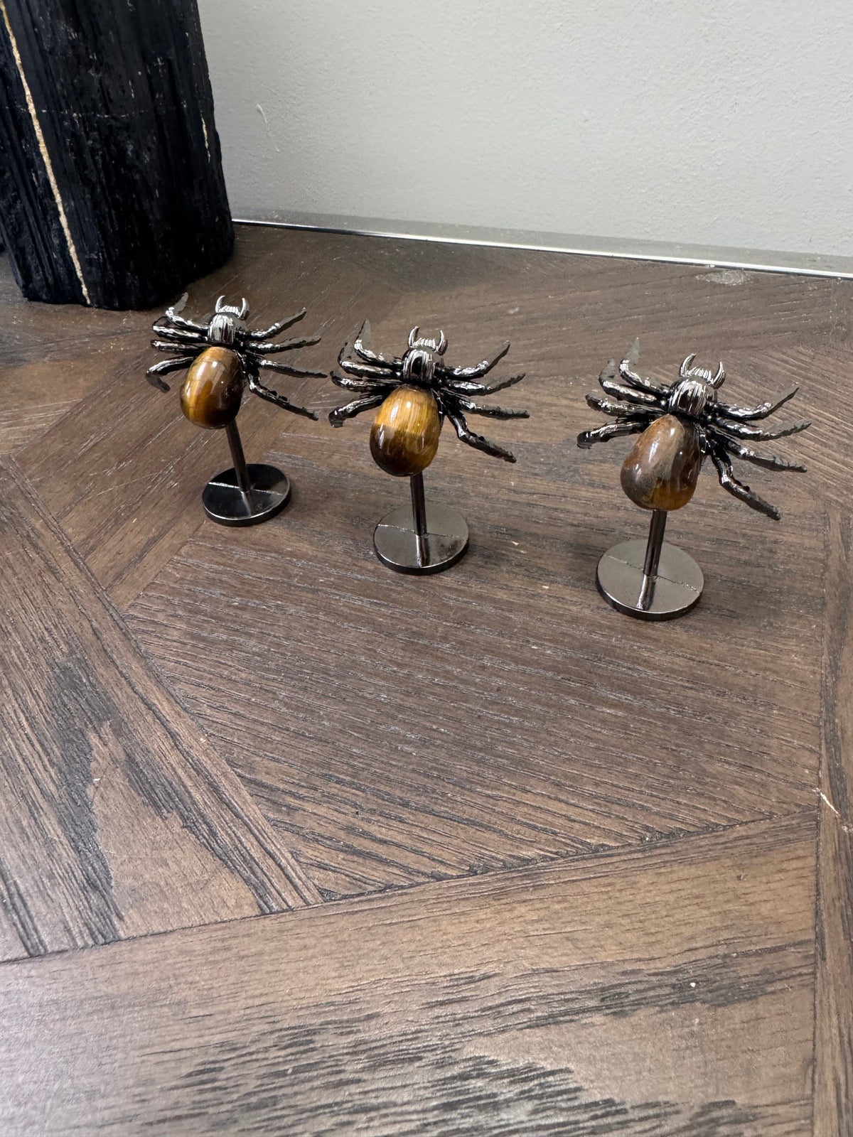 🐅 Tiger’s Eye Crystal Spiders ✨