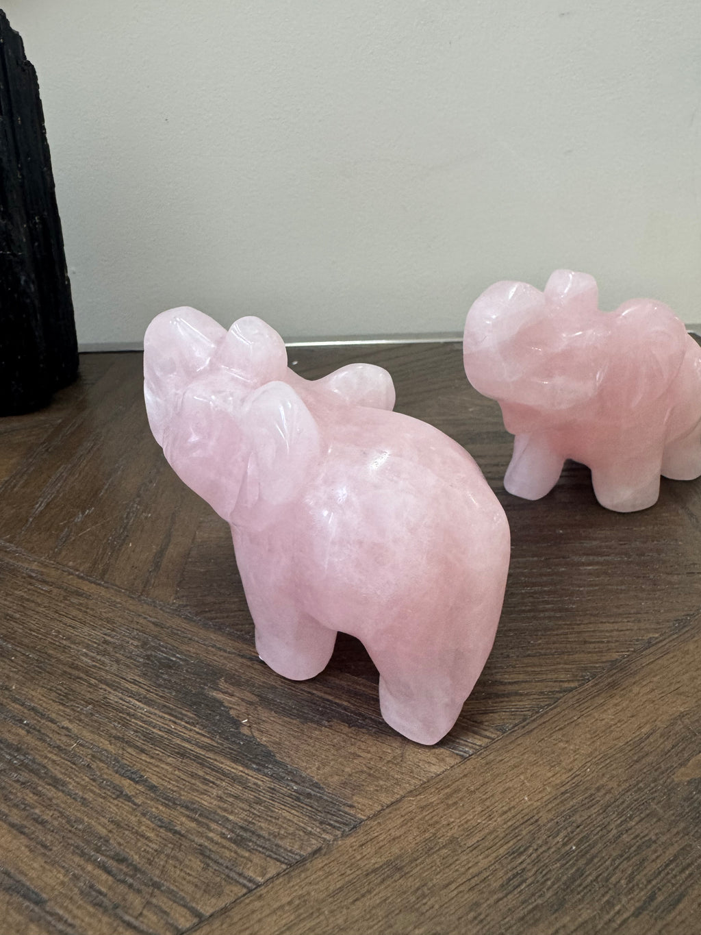 🐘 Rose Quartz Elephant – Love, Luck & Gentle Strength