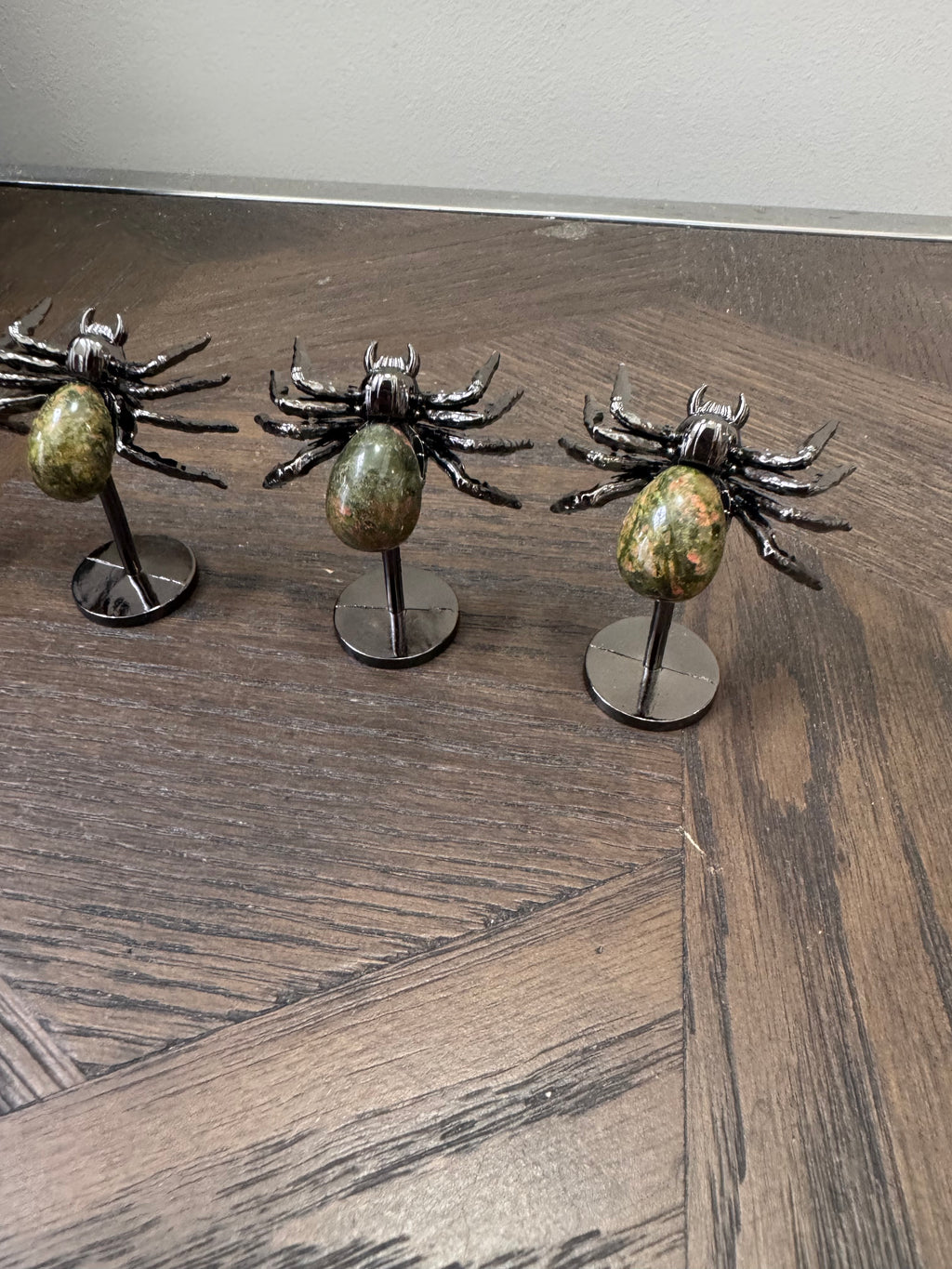 🕷️ Unakite Crystal Spiders ✨