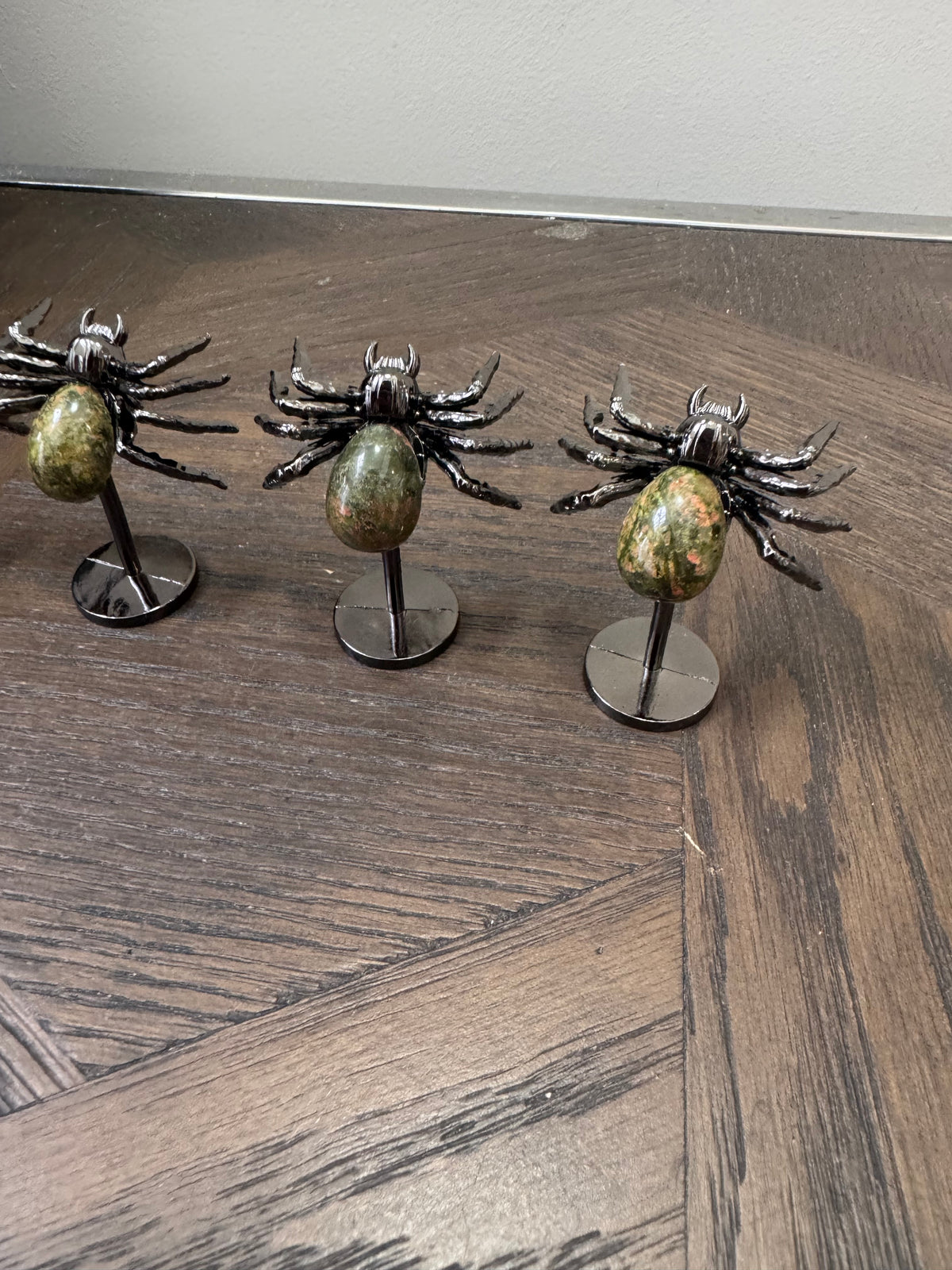 🕷️ Unakite Crystal Spiders ✨