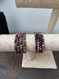 🌺 Rhodonite 6mm Crystal Bracelet – Self-Love, Compassion & Emotional Balance
