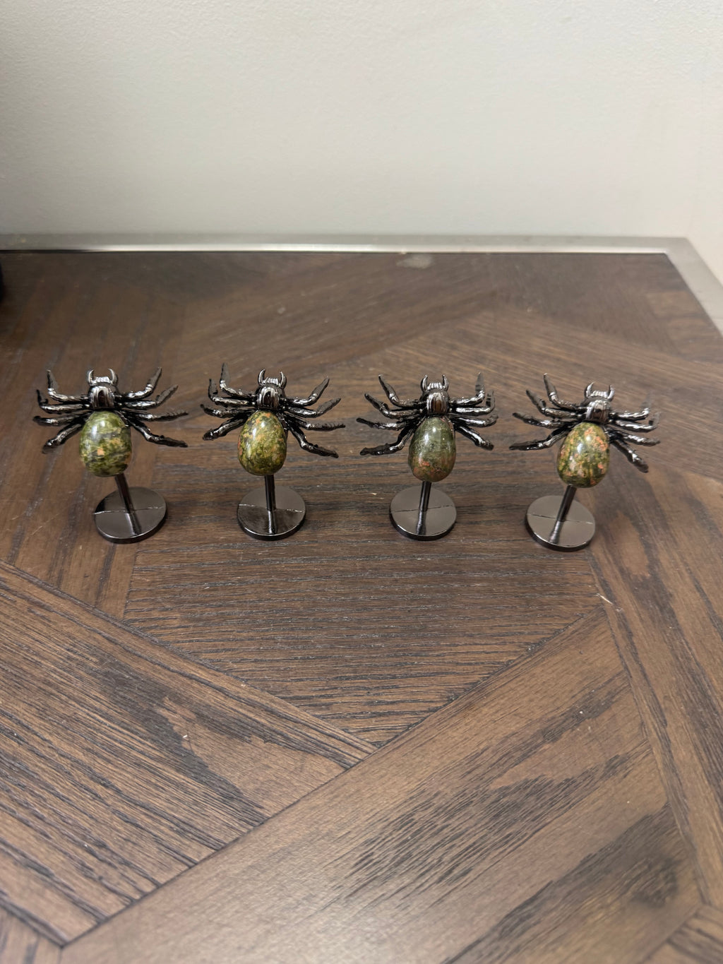 🕷️ Unakite Crystal Spiders ✨