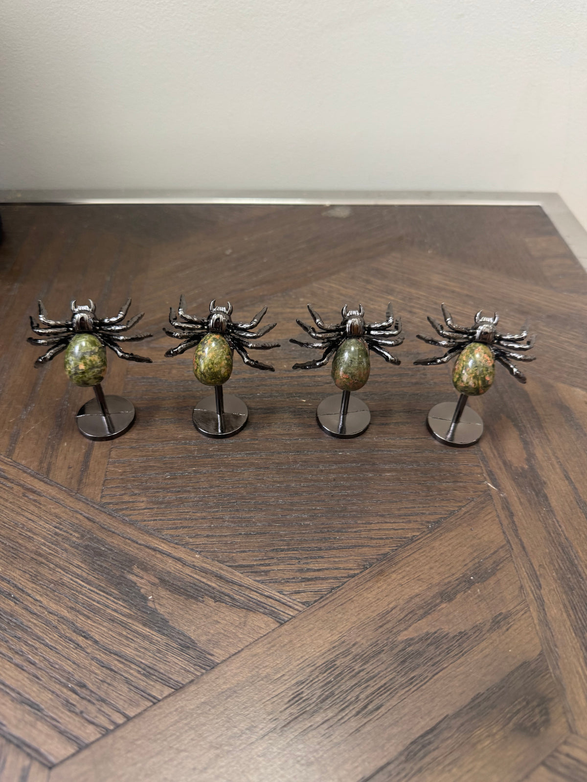 🕷️ Unakite Crystal Spiders ✨
