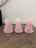 🌸 Rose Quartz Buddha Carving – Unconditional Love, Peace & Emotional Healing