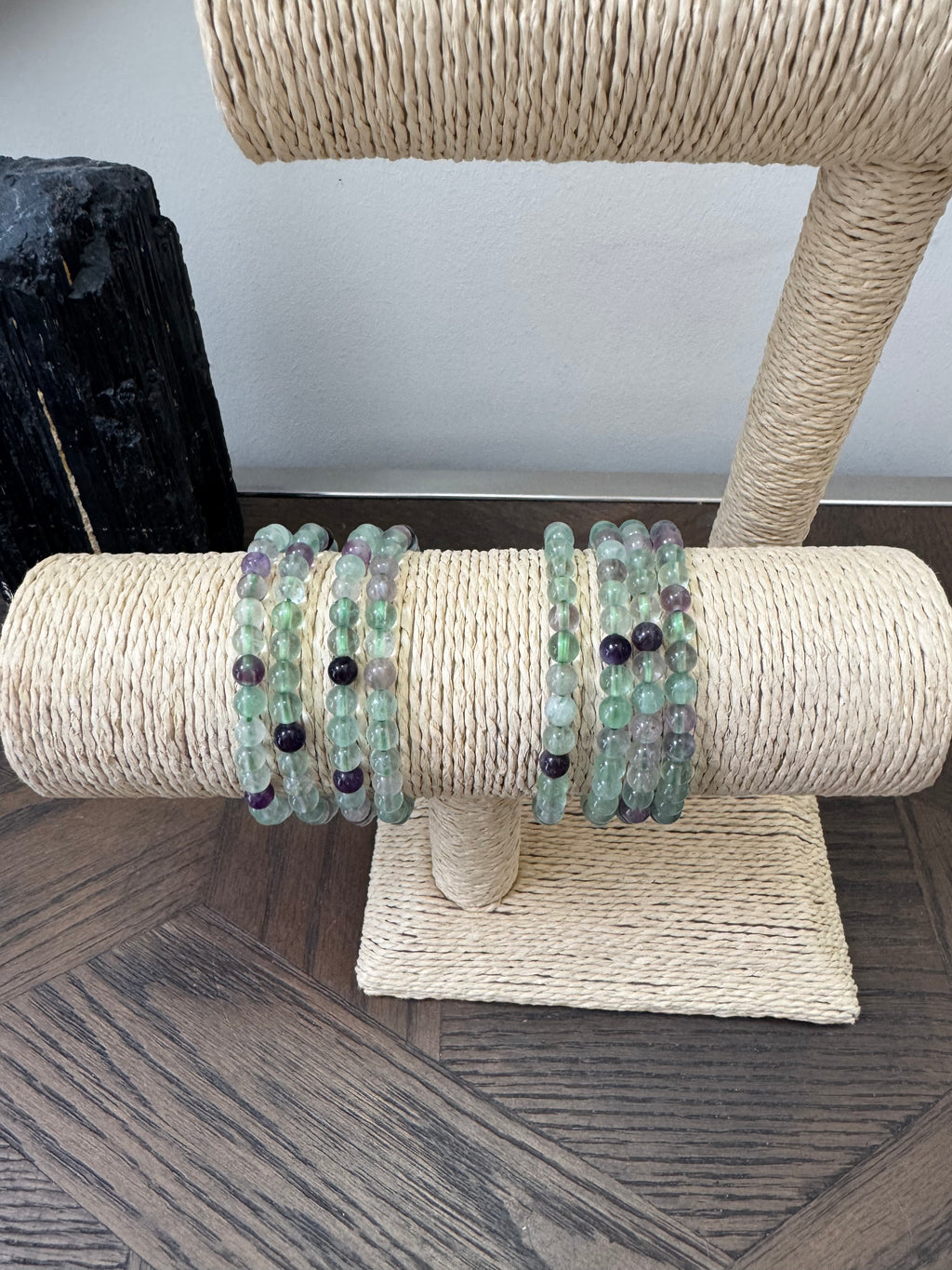 💚💜 Fluorite 6mm Crystal Bracelet – Focus, Clarity & Energetic Balance