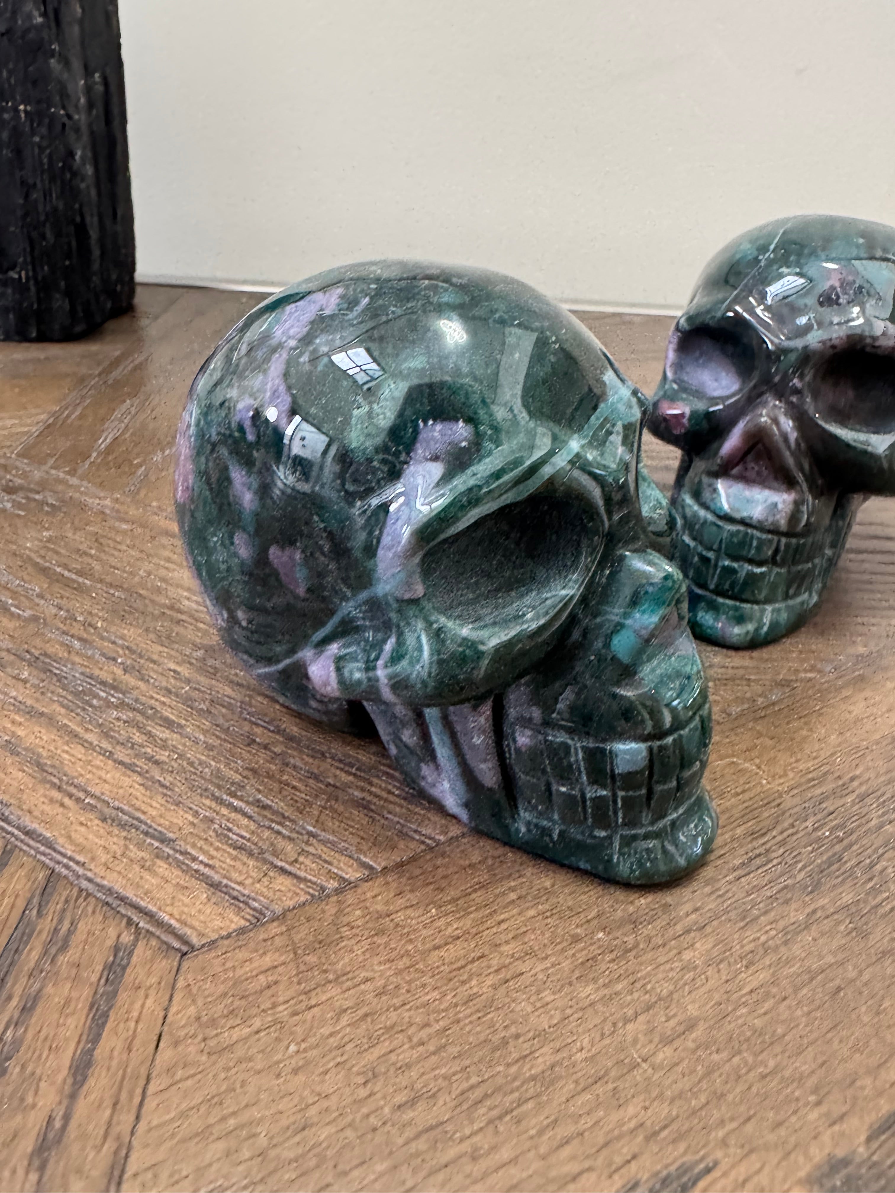 🌊 Ocean Jasper Skull – Renewal, Positivity & Emotional Balance