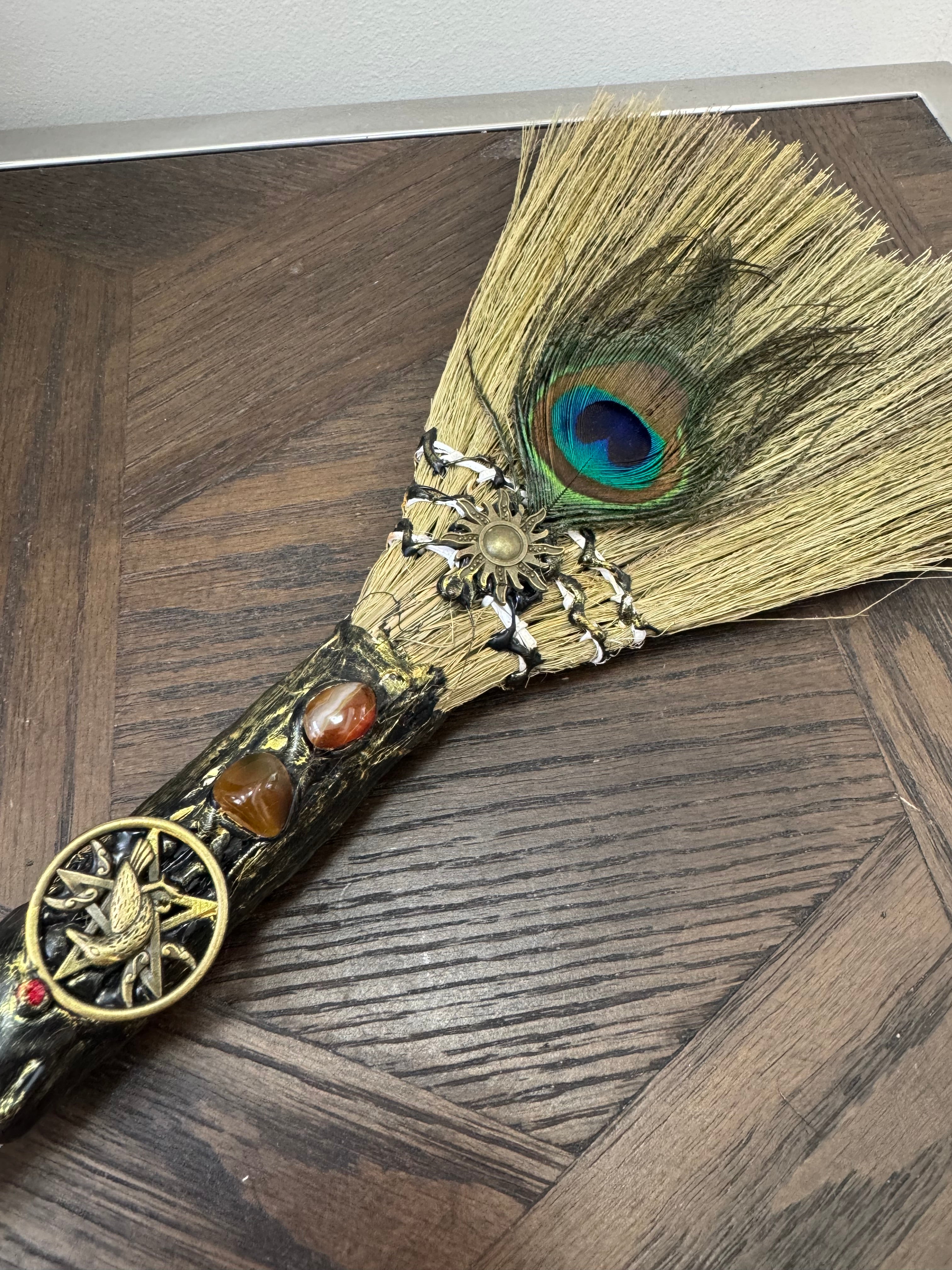 🌸 Rose Quartz Ritual Besom – The Love & Harmony Broom