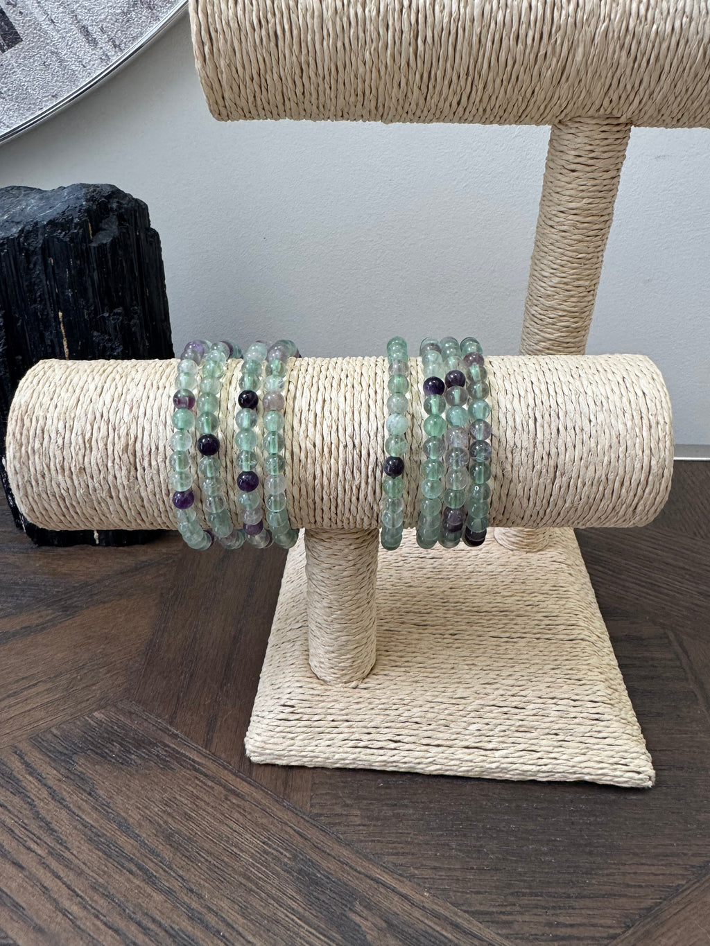 💚💜 Fluorite 6mm Crystal Bracelet – Focus, Clarity & Energetic Balance