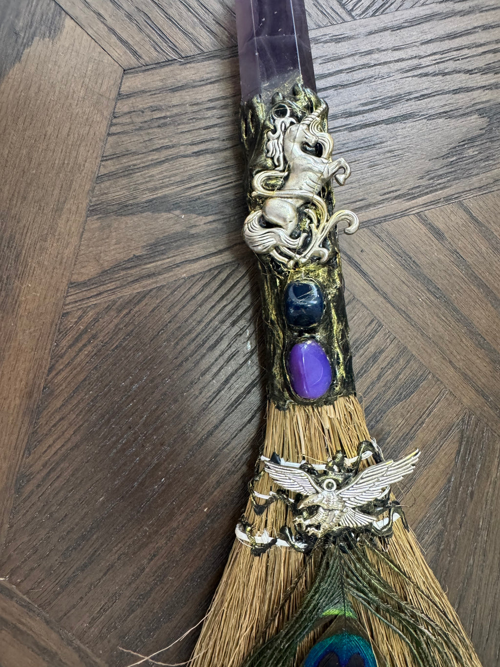 🔮 Amethyst Ritual Besom – Witch’s Broom