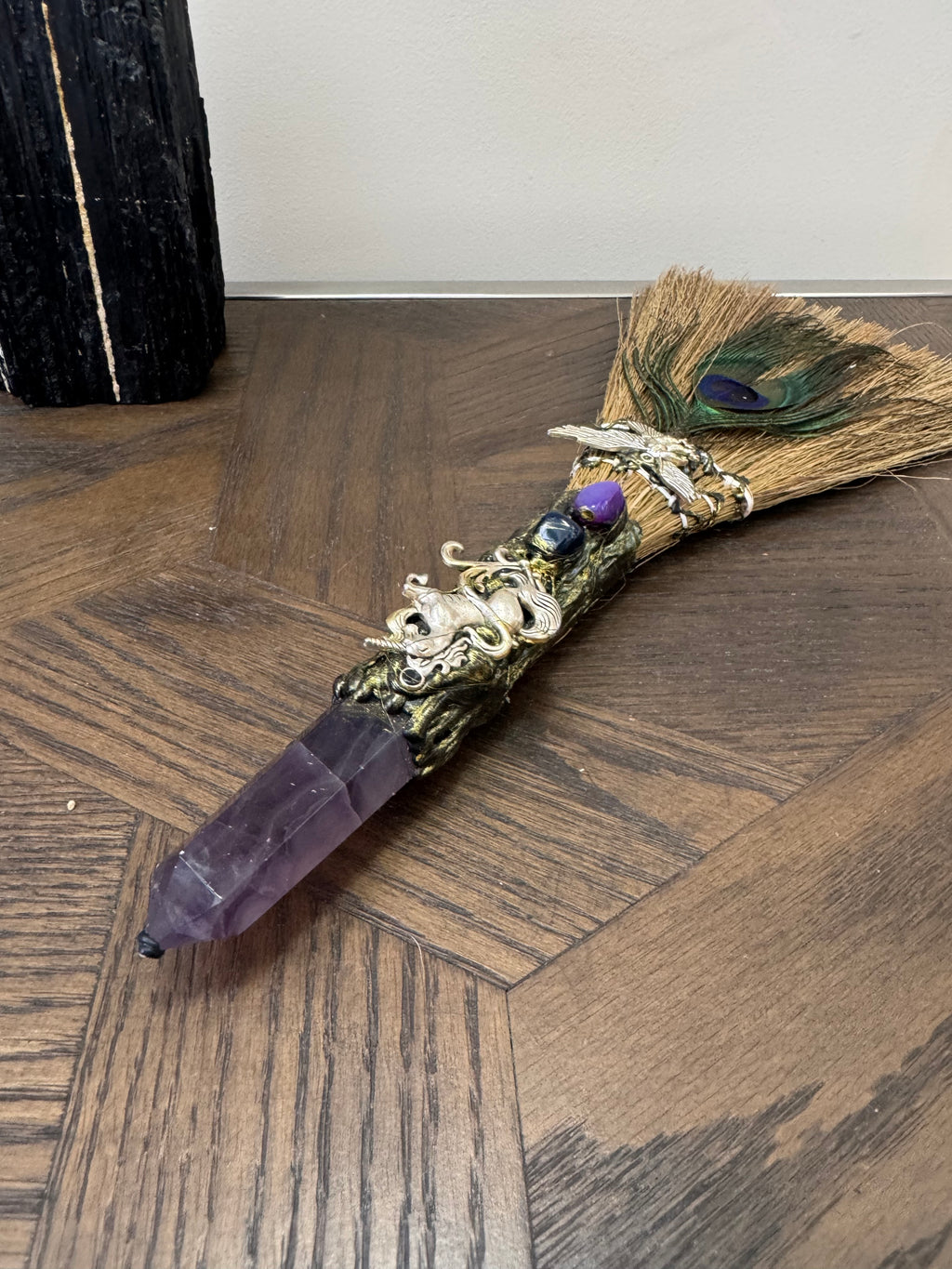 🔮 Amethyst Ritual Besom – Witch’s Broom